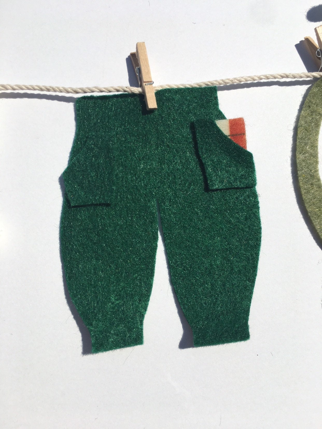 Miniature Felt Golfer's Clothesline Decoration Wall Hanging Banner Bunting Garland