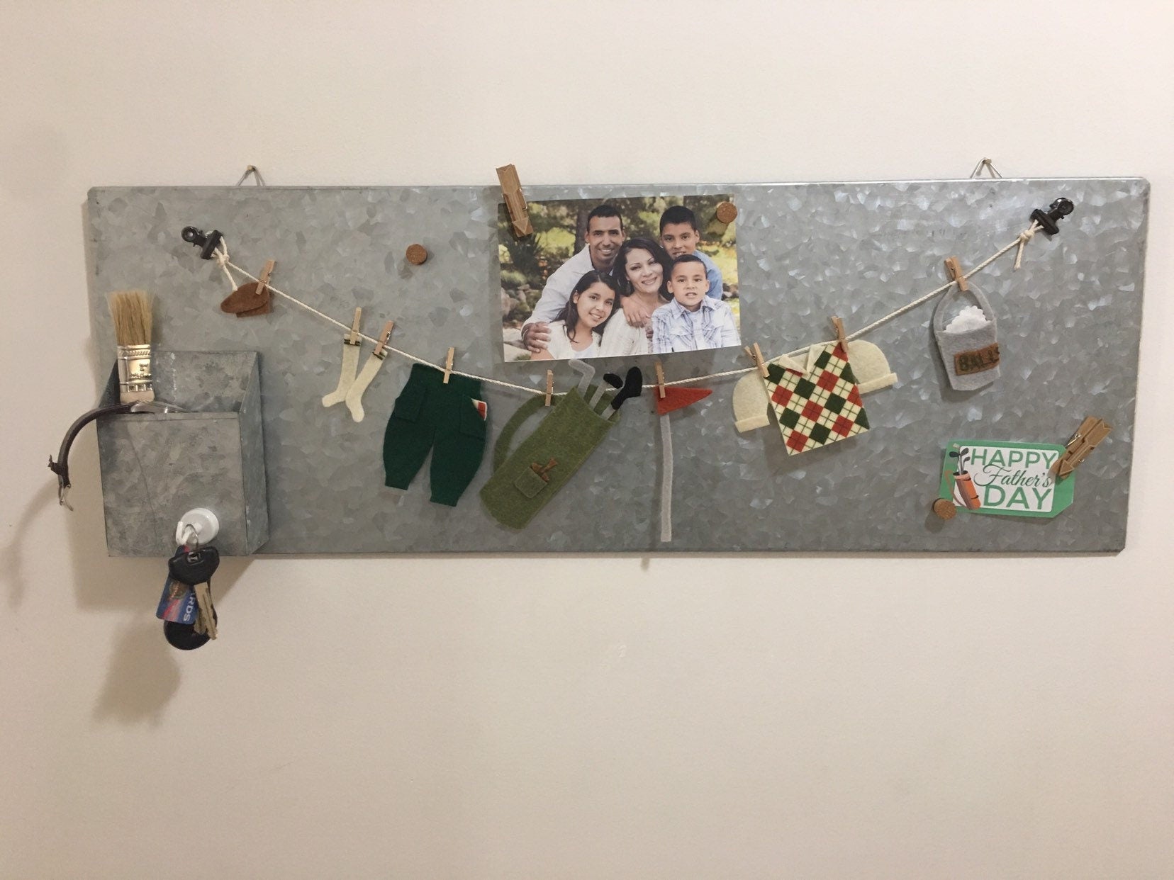 Miniature Felt Golfer's Clothesline Decoration Wall Hanging Banner Bunting Garland