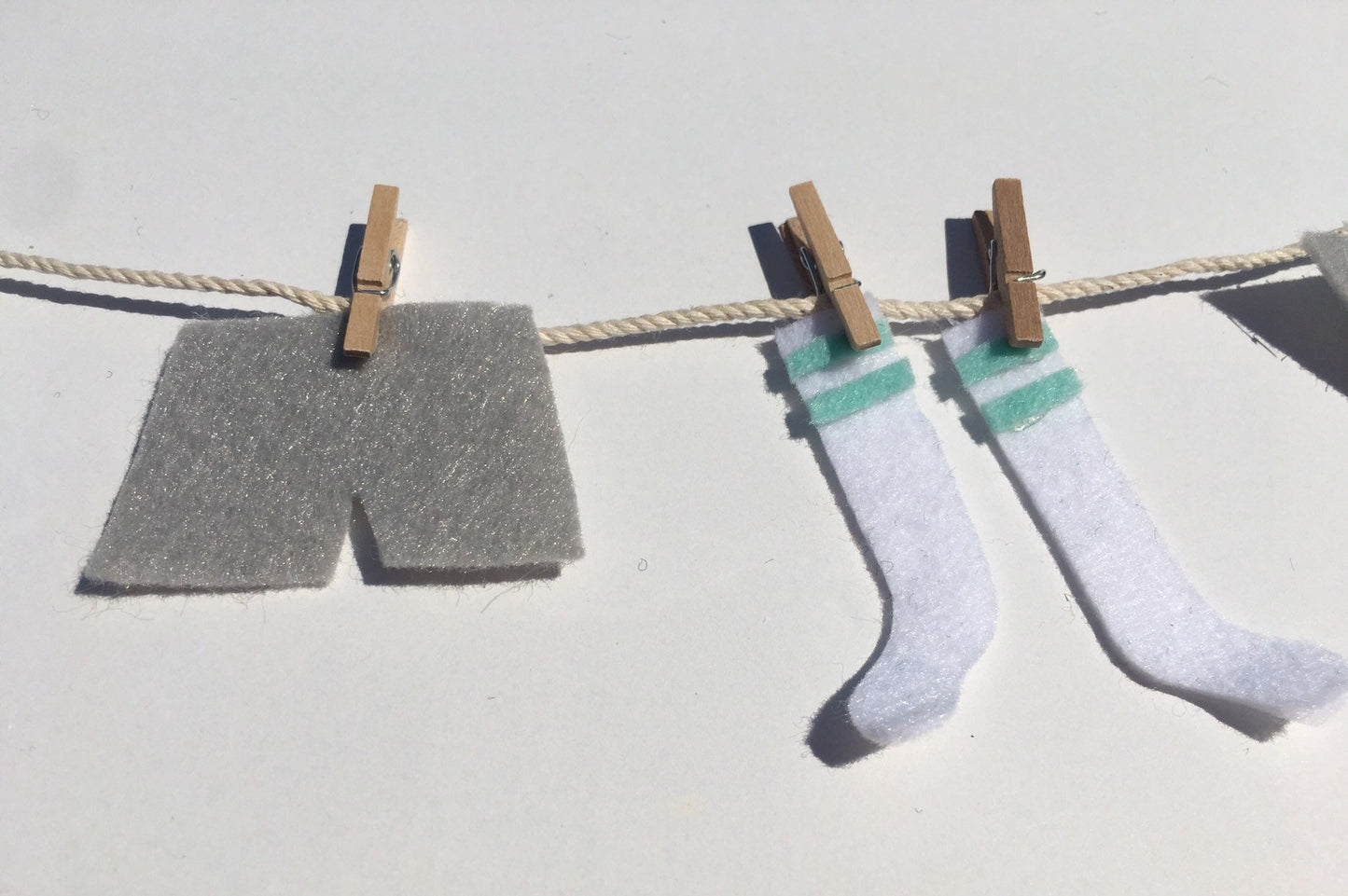 Miniature Felt Volleyball Player's Clothesline Decoration Vollyball Banner Bunting Garland Wall Hanging