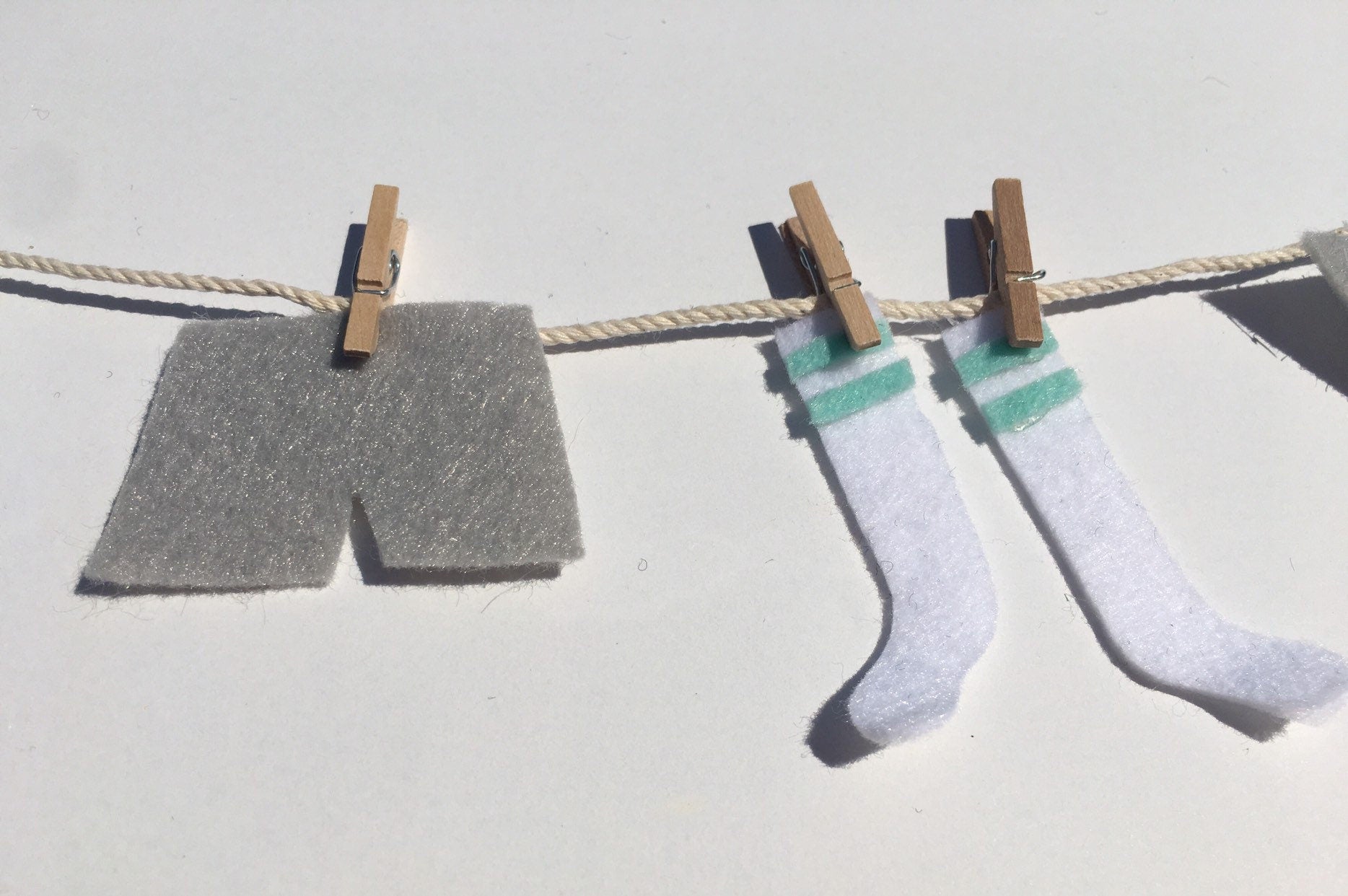 Miniature Felt Volleyball Player's Clothesline Decoration Vollyball Banner Bunting Garland Wall Hanging