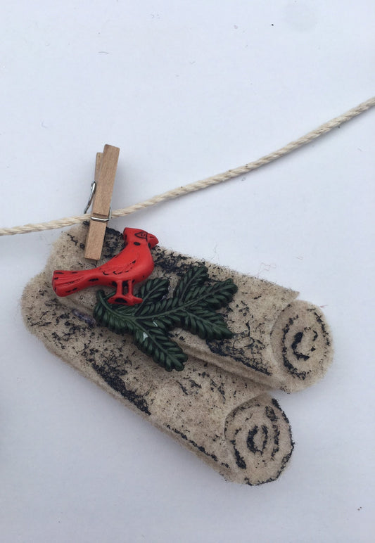 Cozy Cabin in the Woods Miniature Winter Christmas Banner Clothesline Bunting Garland Decoration