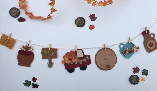 Fall Farm Banner Autumn Garland Bunting Clothesline Decoration