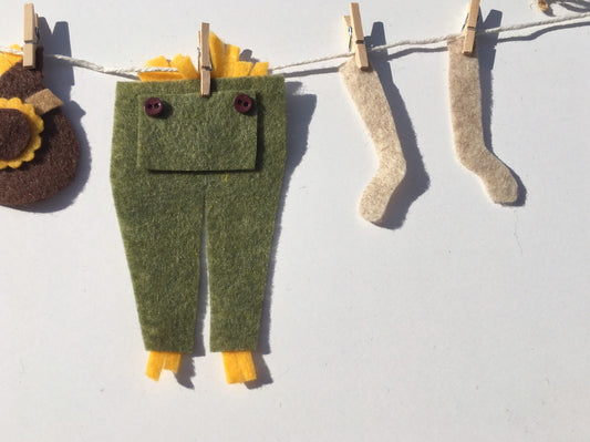 Miniature Felt Scarecrow Clothesline Decoration Fall Banner Harvest Garland Autumn Wall Hanging