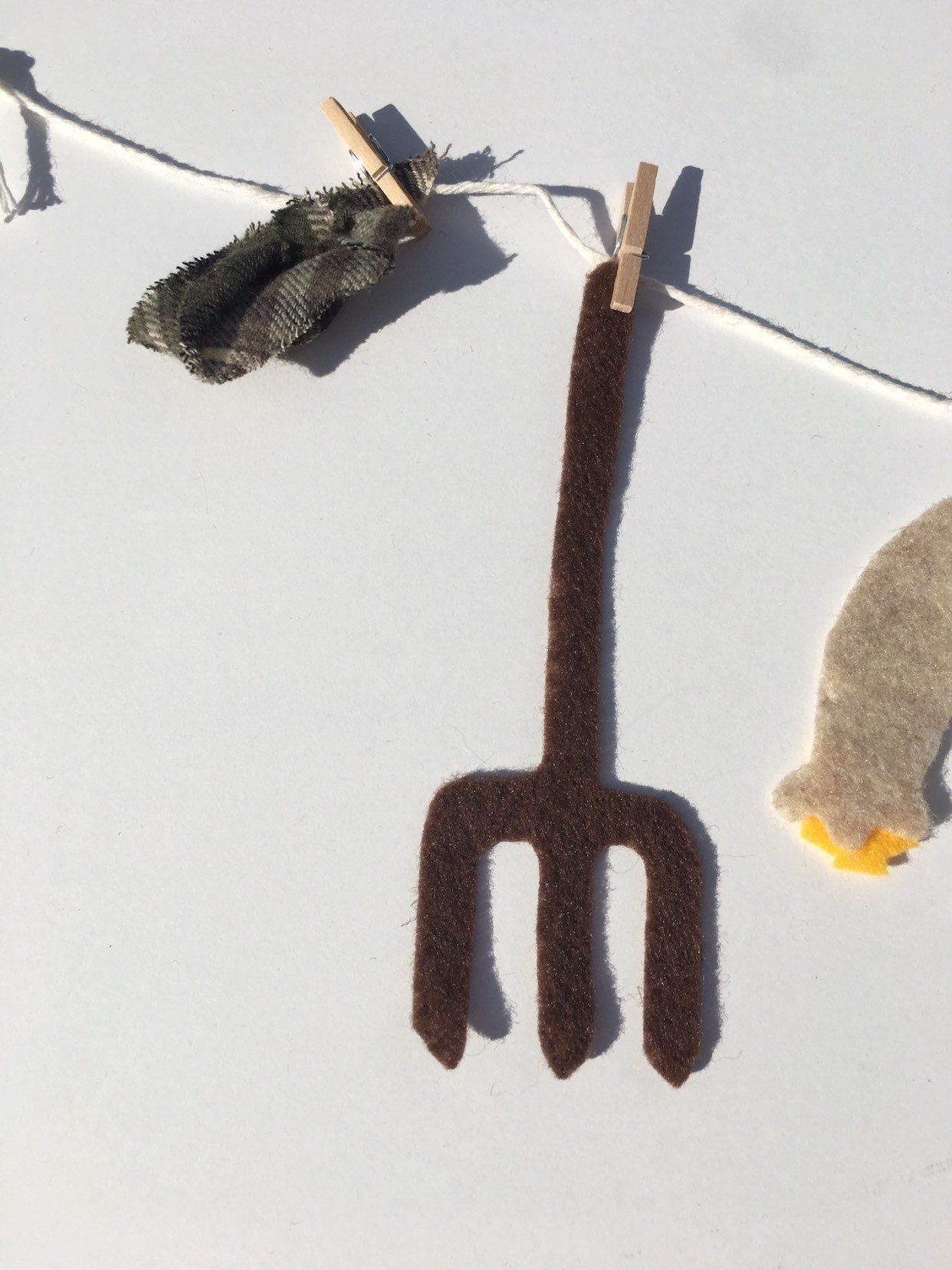 Miniature Felt Scarecrow Clothesline Decoration Fall Banner Harvest Garland Autumn Wall Hanging