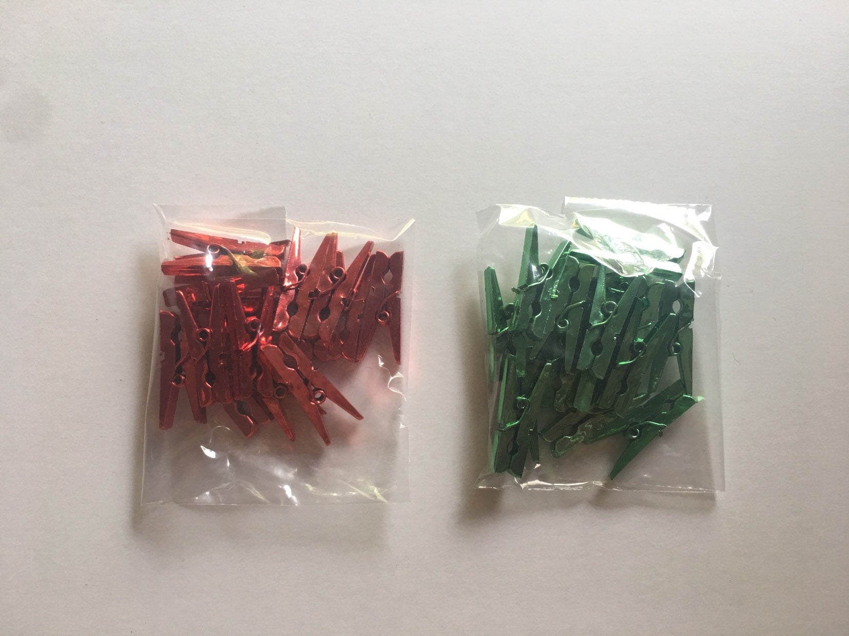 Miniature Colored Clothespins- Set of 15