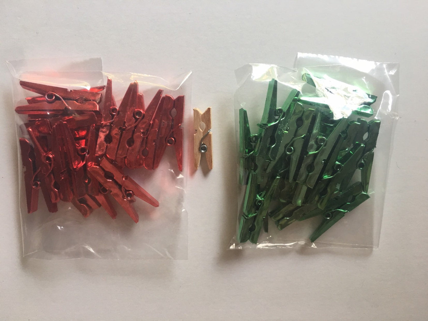 Miniature Colored Clothespins- Set of 15