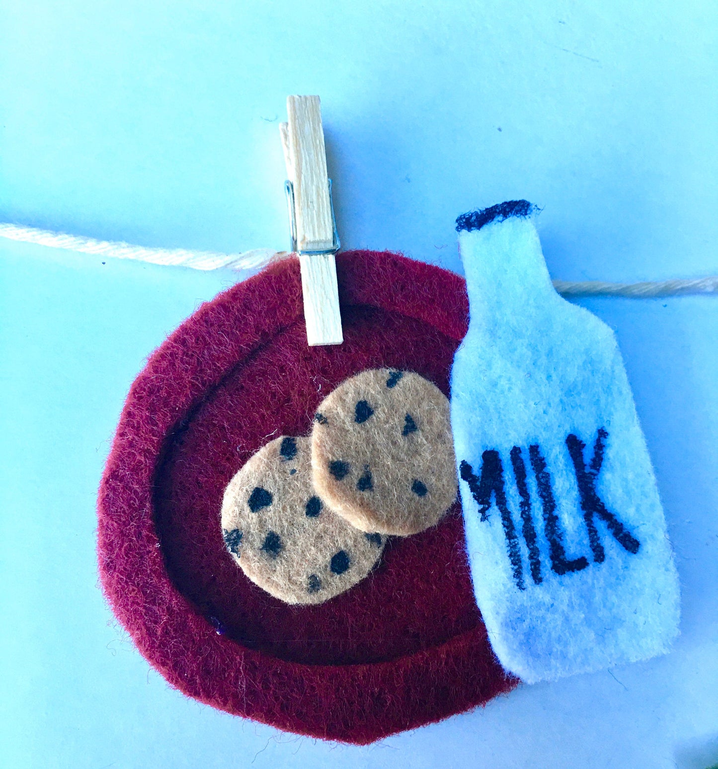 Mrs. Santa Claus at Home Christmas Banner Clothesline Bunting Garland Wall Hanging Decoration