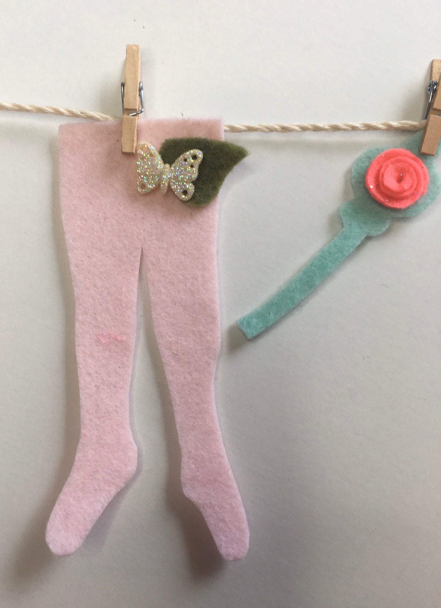 Fairy Princess Miniature Felt Clothesline Banner Garland Bunting Wall Hanging Decoration