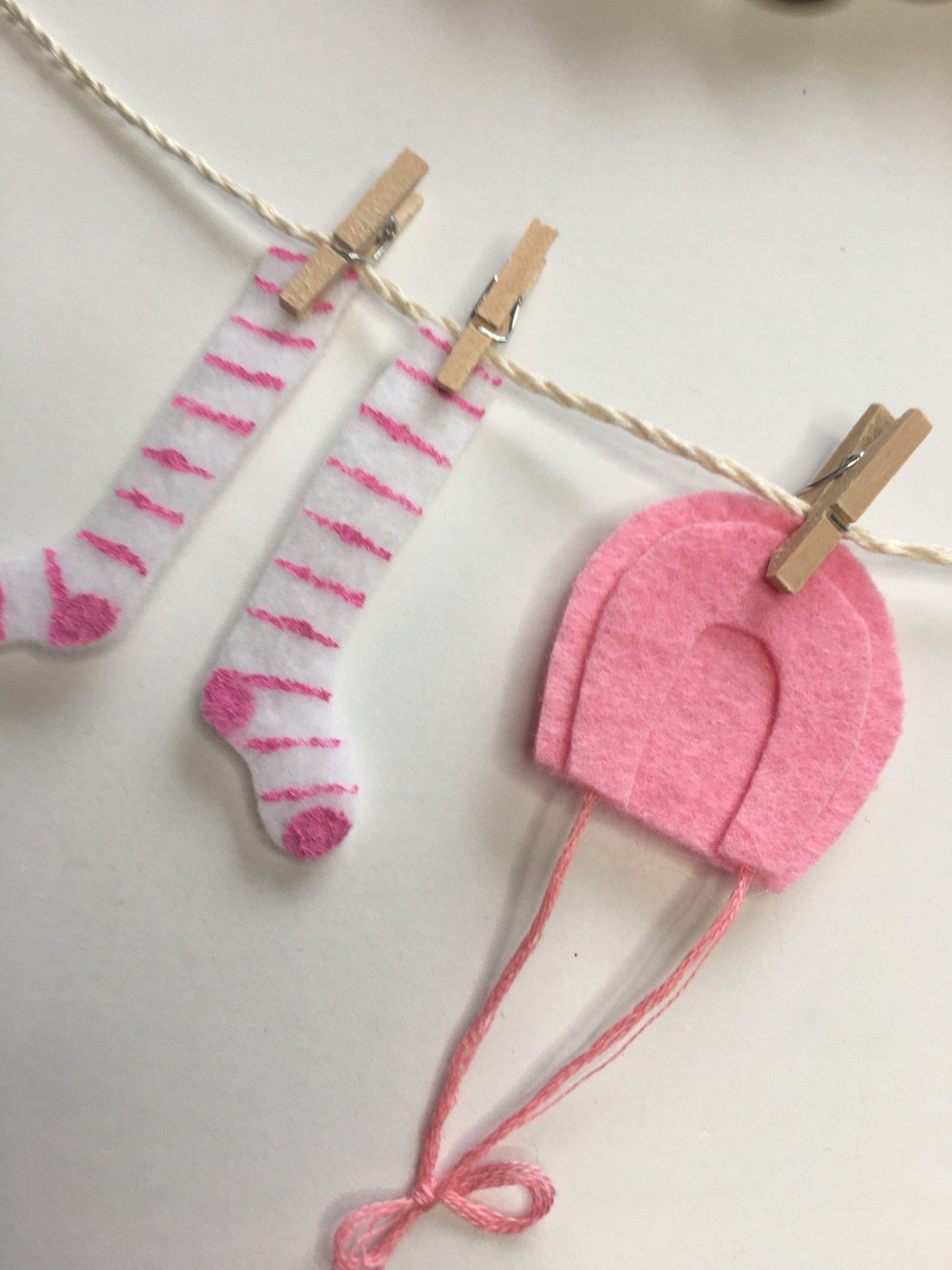 Little Bo Peep Felt Miniature Nursery Clothesline Banner Garland Bunting Wall Hanging Decoration