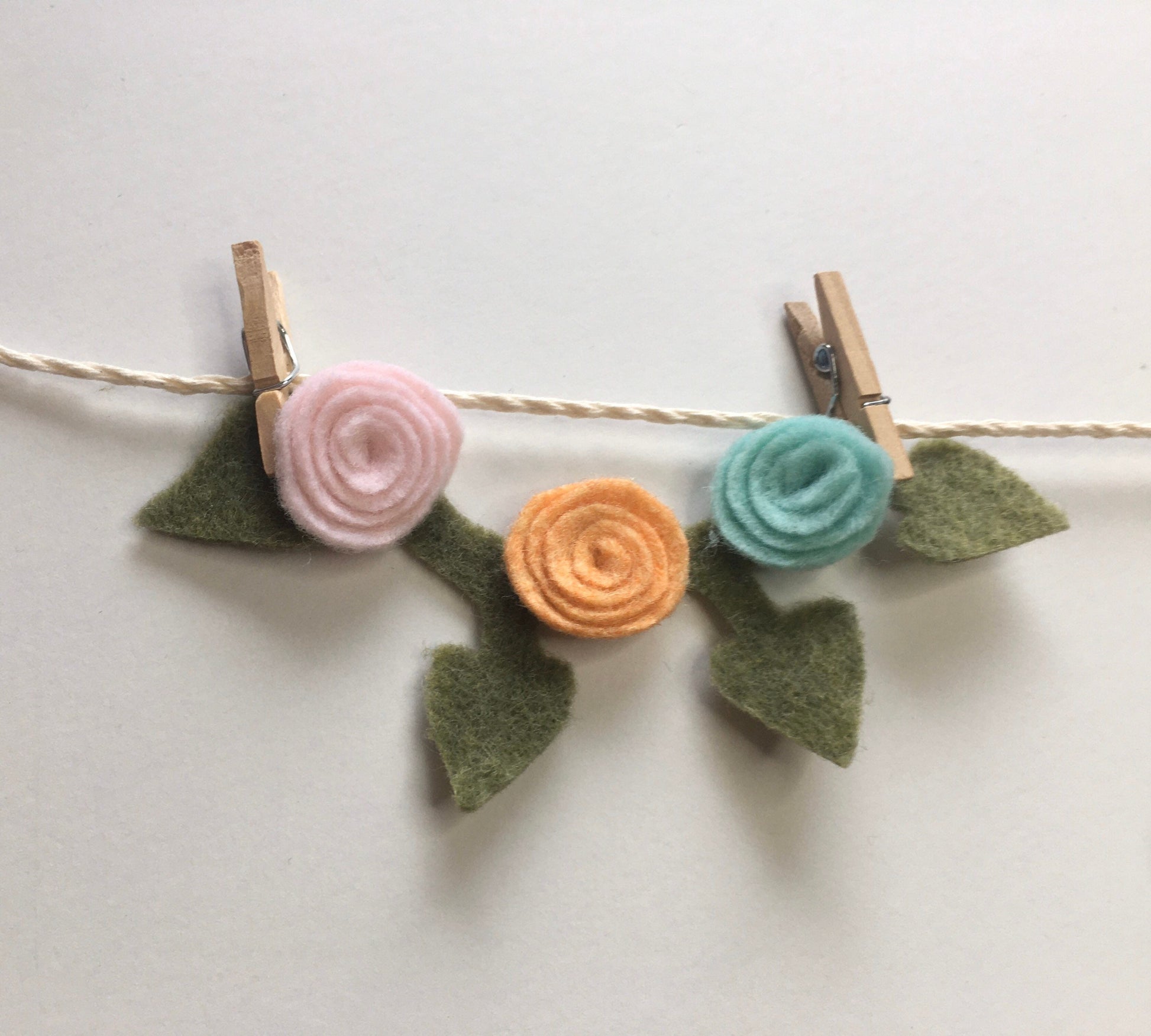 Fairy Princess Miniature Felt Clothesline Banner Garland Bunting Wall Hanging Decoration