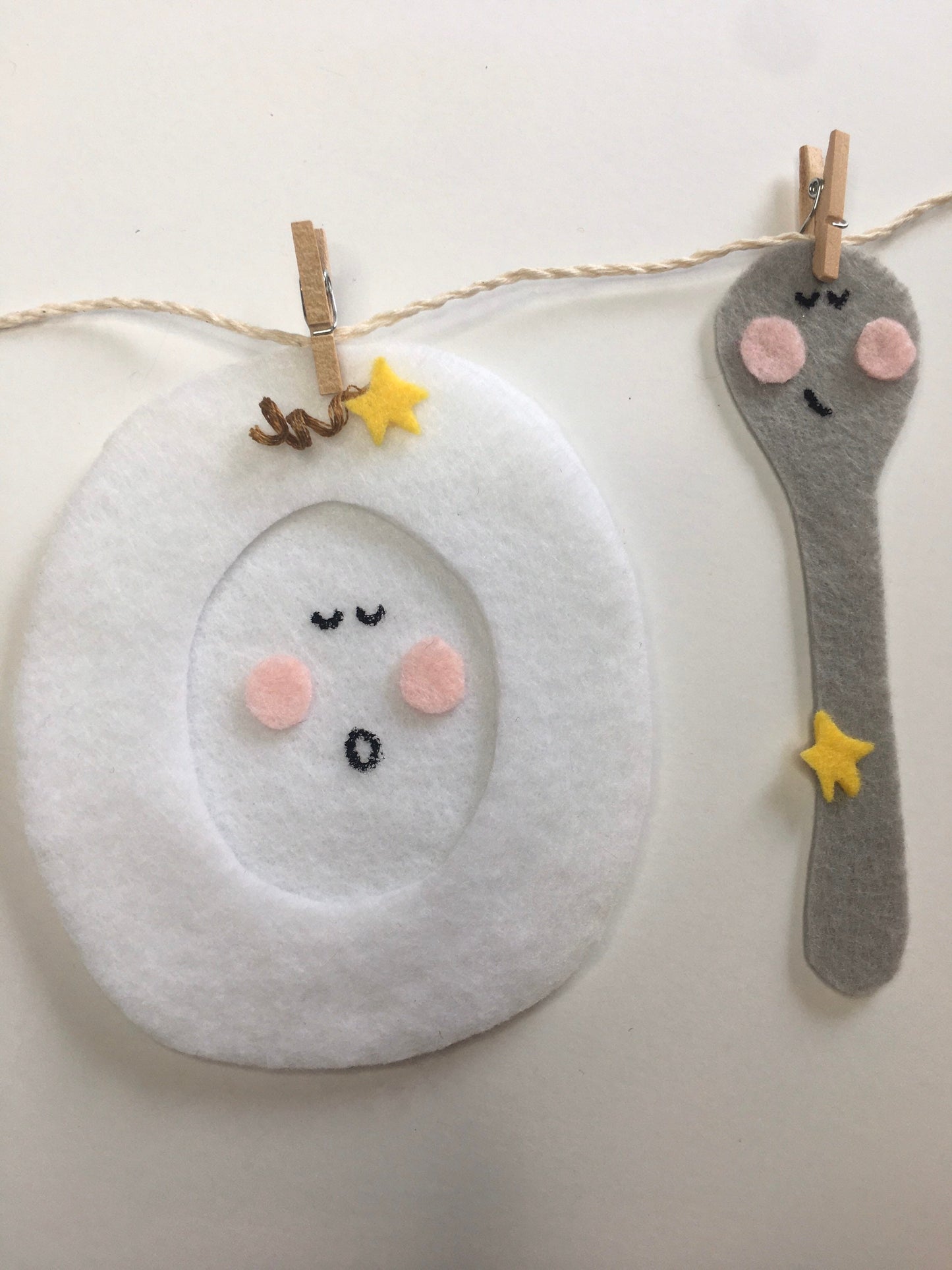 Hey Diddle Diddle Felt Miniature Nursery Clothesline Banner Garland Bunting Wall Hanging Decoration