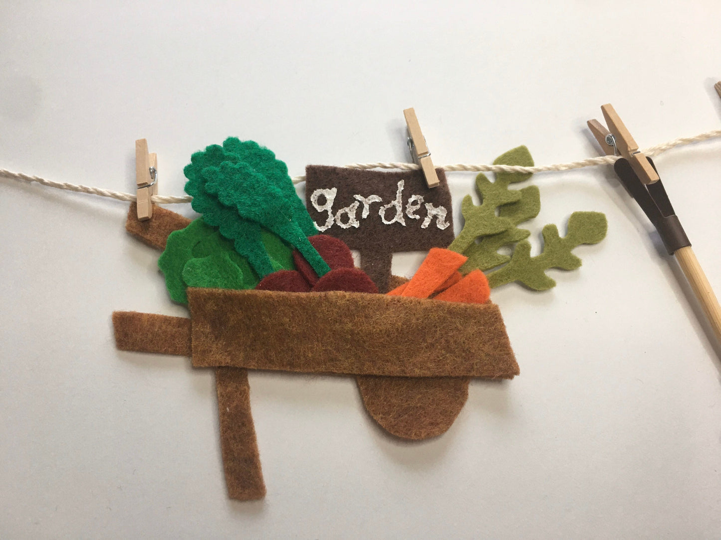 Peter Rabbit Miniature Felt Clothesline Banner Garland Bunting Wall Hanging Decoration