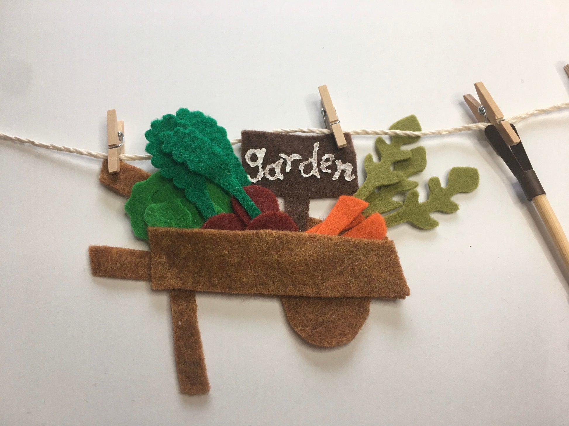 Peter Rabbit Miniature Felt Clothesline Banner Garland Bunting Wall Hanging Decoration