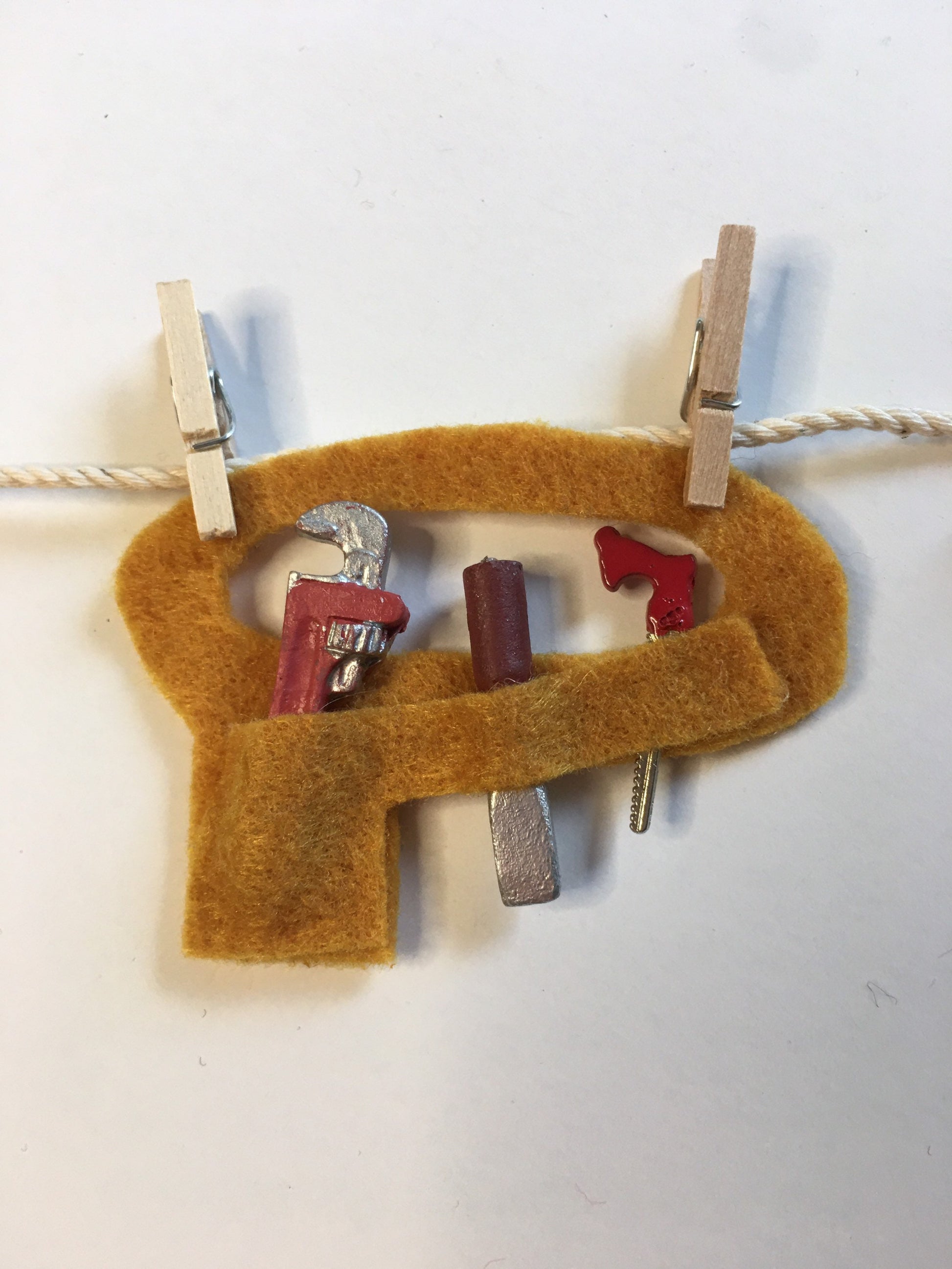 Tool Man Felt Miniature Clothesline Banner Garland Decoration Wall Hanging for Father’s Day