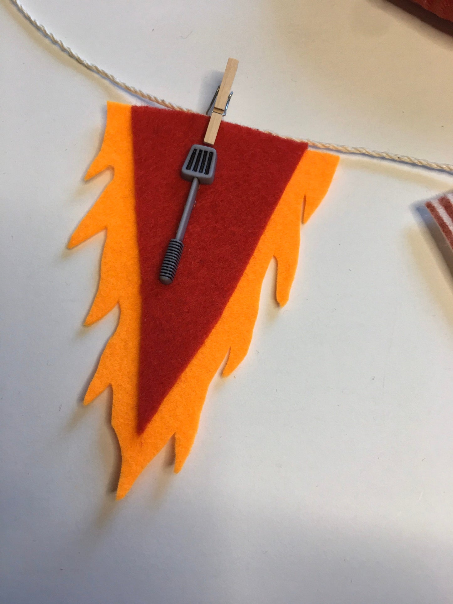 Grilling Master Barbecue Miniature Felt Clothesline Banner Garland Bunting Wall Hanging Decoration for Father’s Day