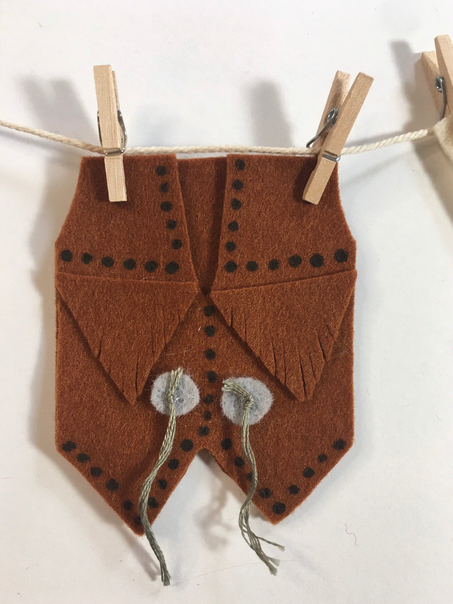 Cowboy Miniature Felt Clothesline Banner Garland Bunting Wall Hanging Decoration for Children’s Rooms or Parties