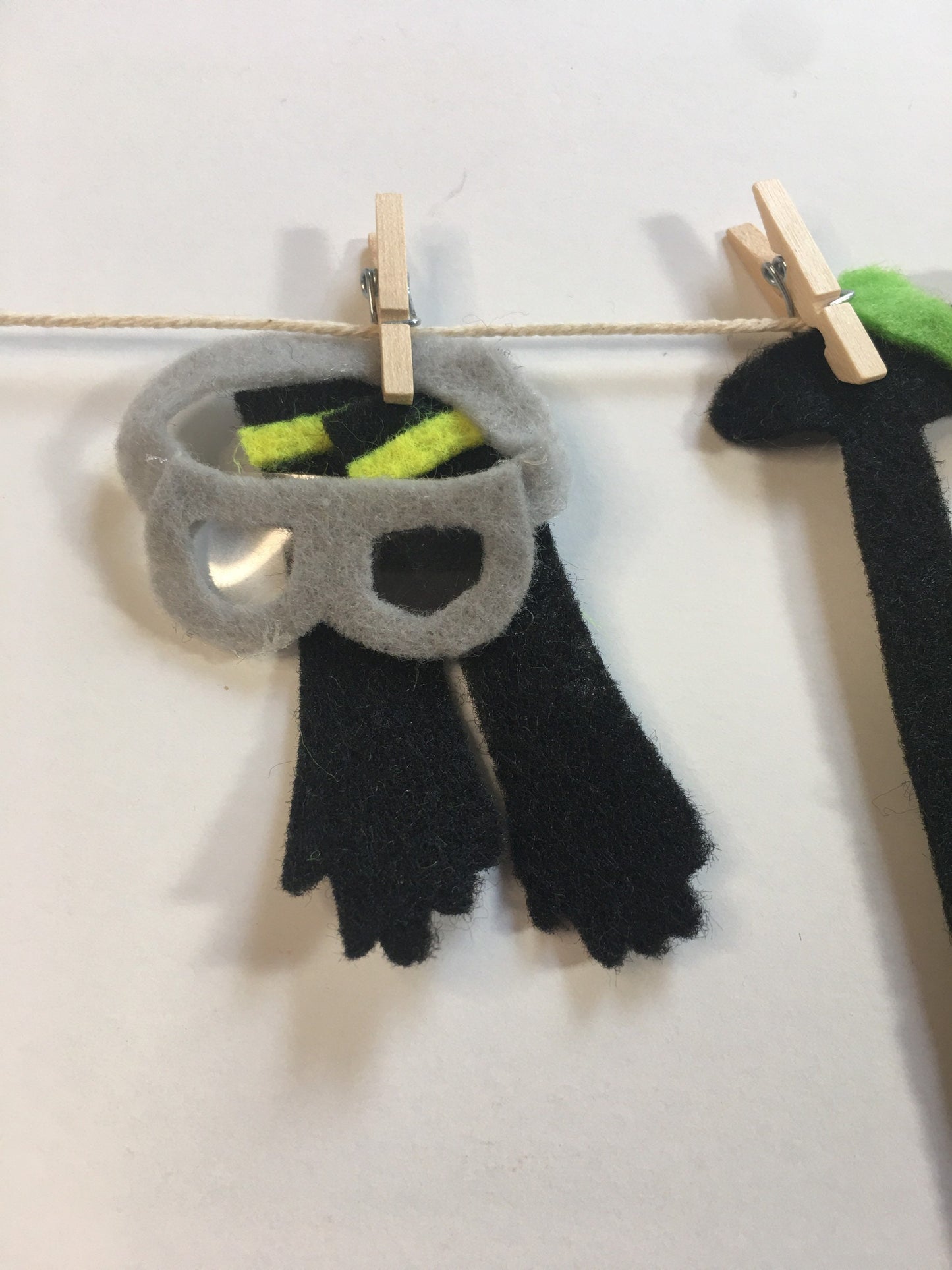 Scientist Miniature Felt Clothesline Banner Garland Bunting Wall Hanging Decoration