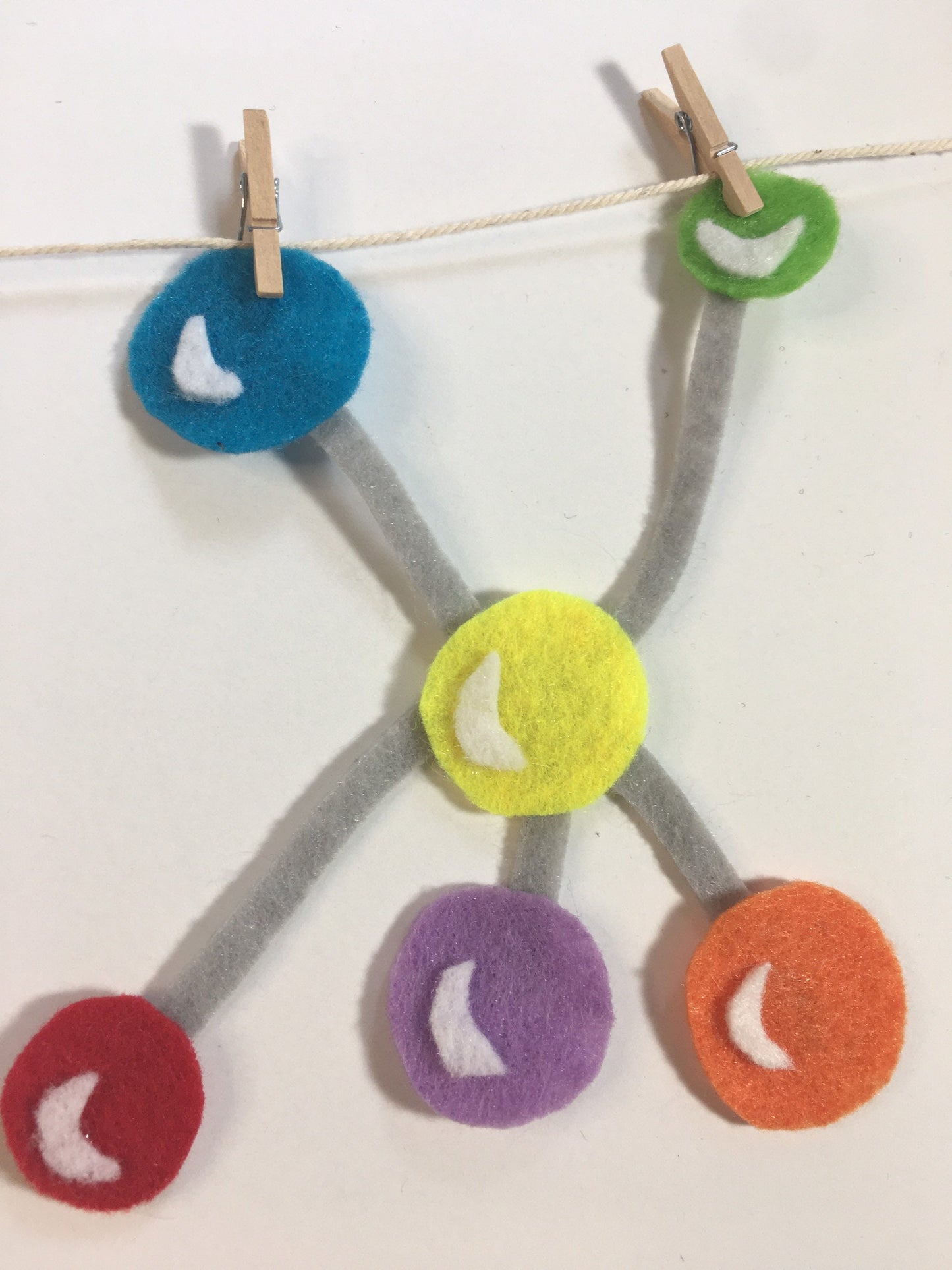 Scientist Miniature Felt Clothesline Banner Garland Bunting Wall Hanging Decoration