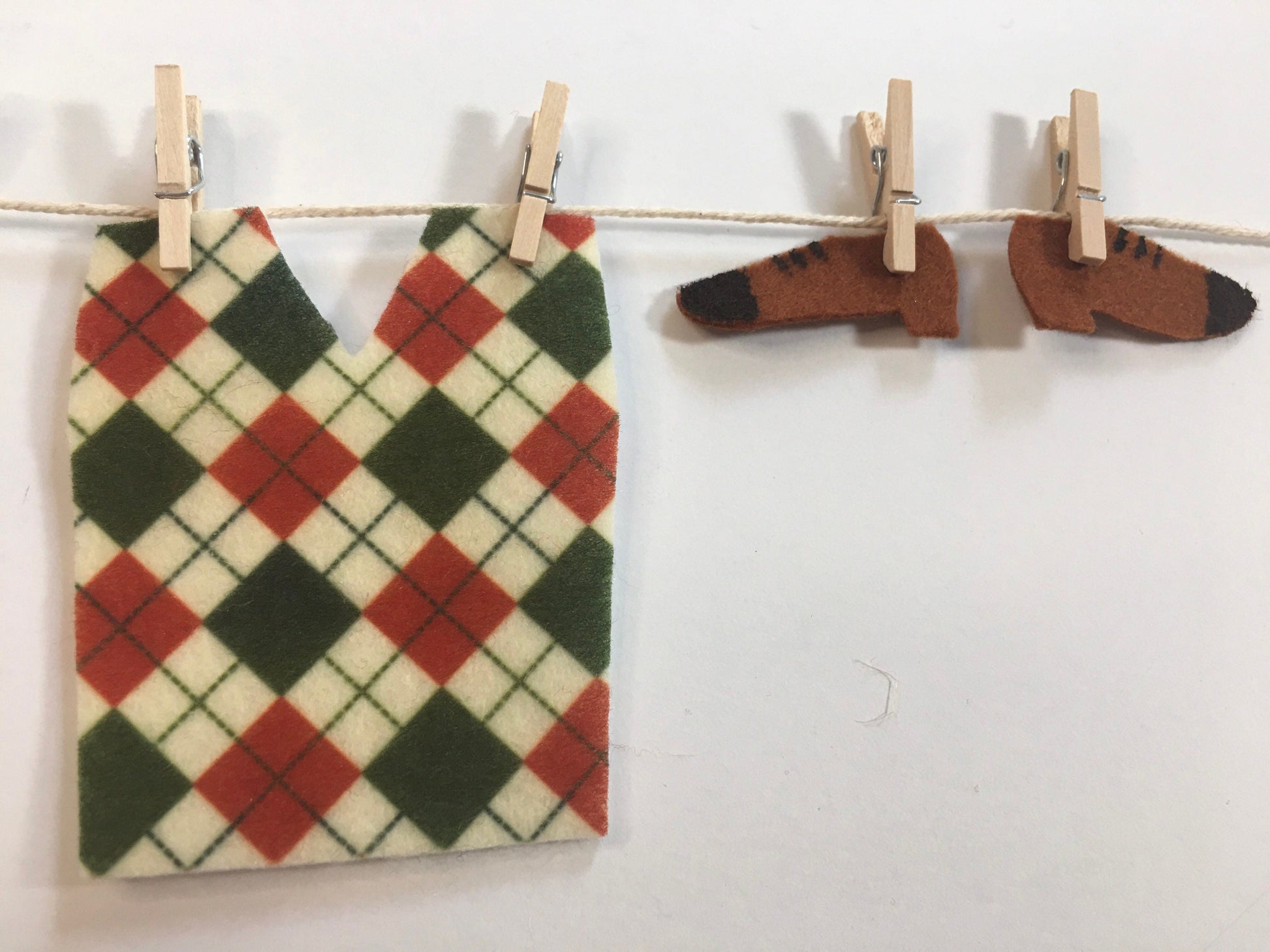 Nerd Clothesline Nerdy Man Banner Hipster Bunting Felt Miniature Wall Hanging Decoration