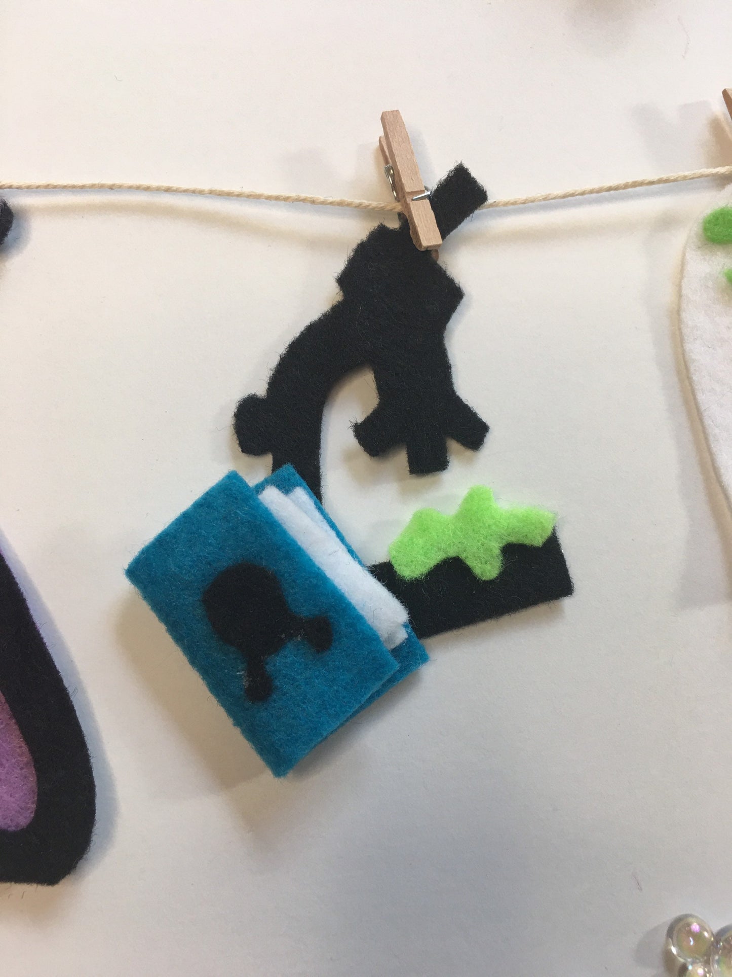 Scientist Miniature Felt Clothesline Banner Garland Bunting Wall Hanging Decoration