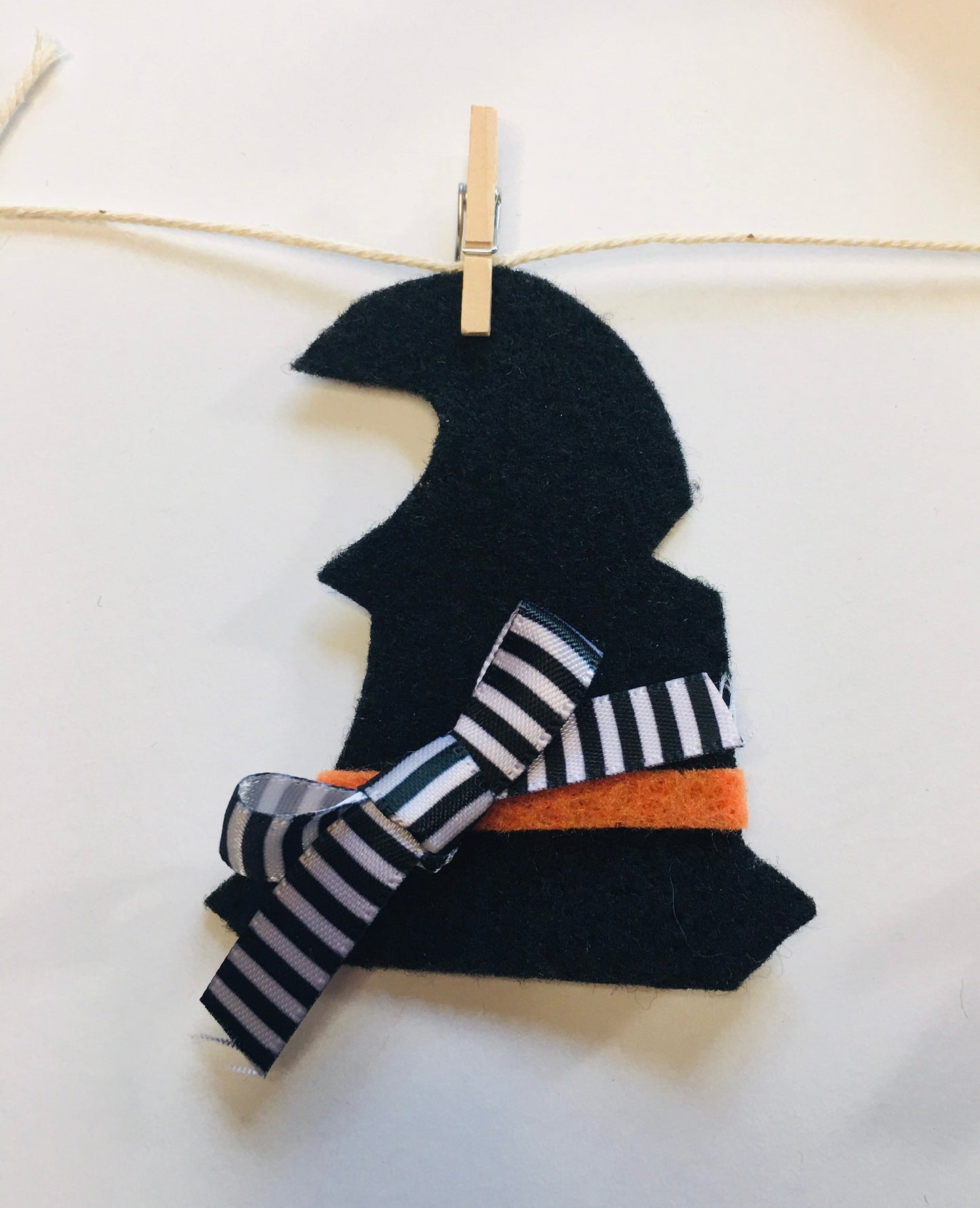 Felt Miniature Witch Hat Banner Halloween Bunting Fall Clothesline Wall Hanging Decoration