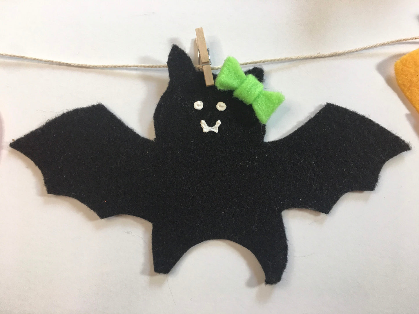 Cute Miniature Felt Happy Halloween Banner Ghost Bunting Bat Garland Spider Web Wall Hanging Candy Corn Decoration Jack o’ Lantern Pumpkin