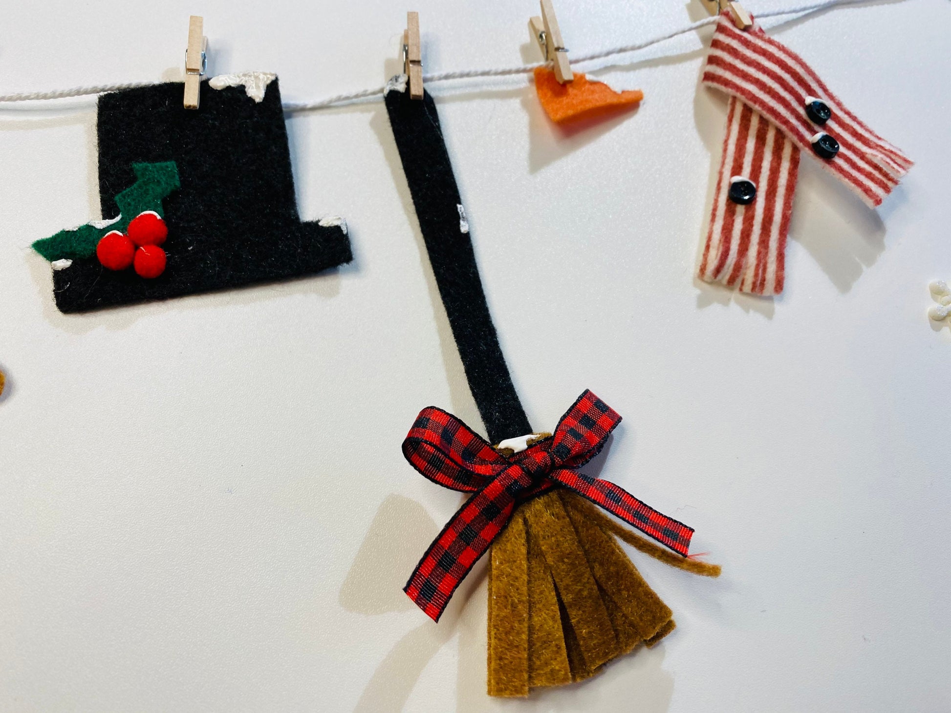 Snowman Miniature Felt Clothesline Florida Snowman Banner Melted Snowman Garland Bunting Wall Hanging Winter Decoration