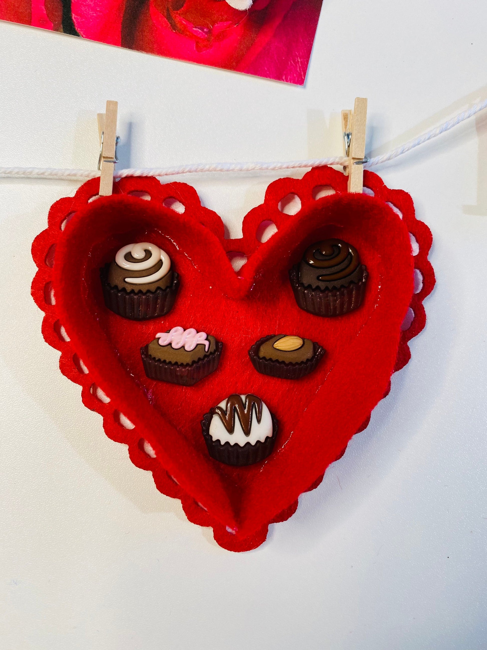 Romantic Valentine’s Day Miniature Felt Clothesline Banner Garland Bunting Wall Hanging Decoration