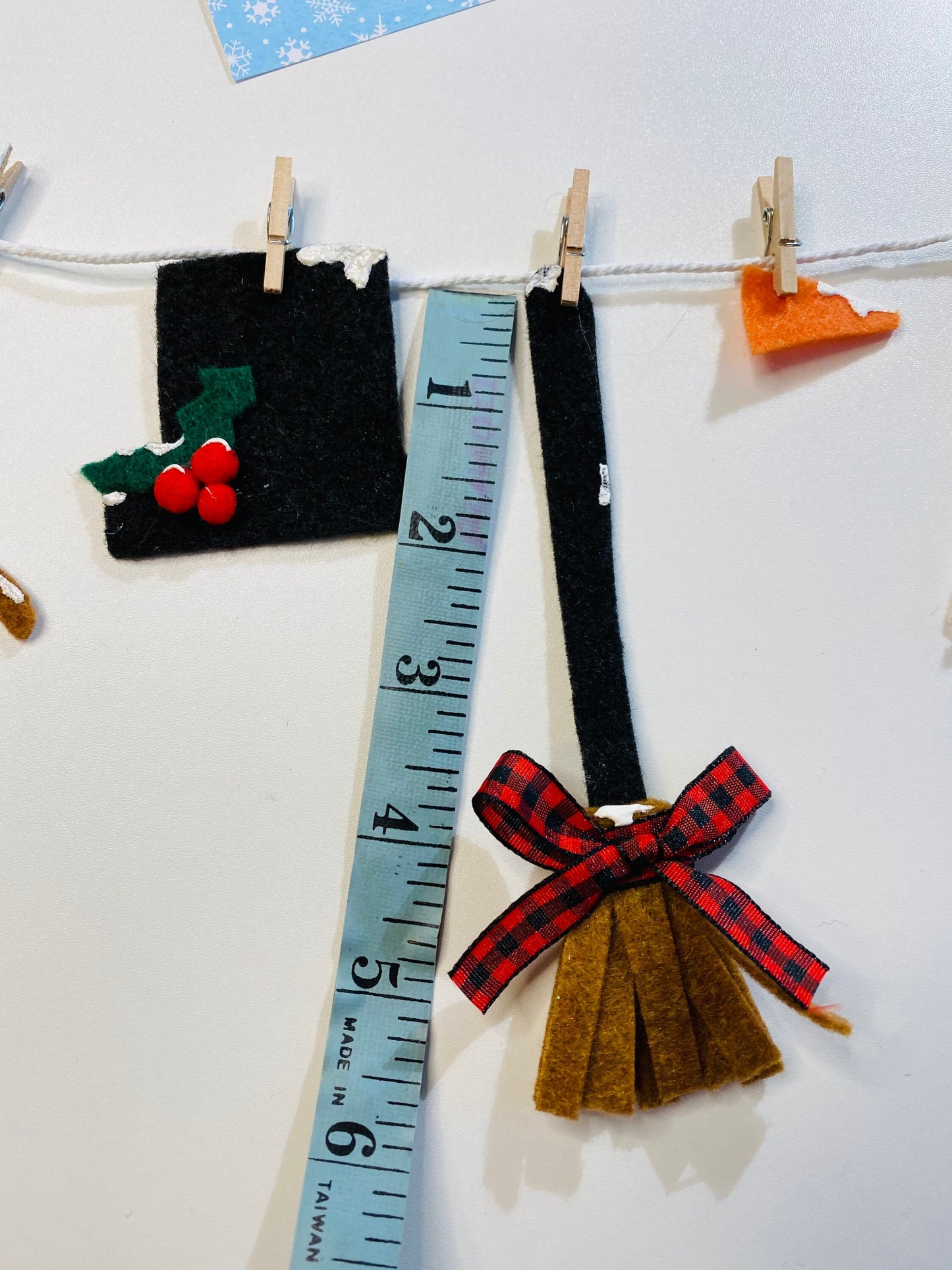 Snowman Miniature Felt Clothesline Florida Snowman Banner Melted Snowman Garland Bunting Wall Hanging Winter Decoration