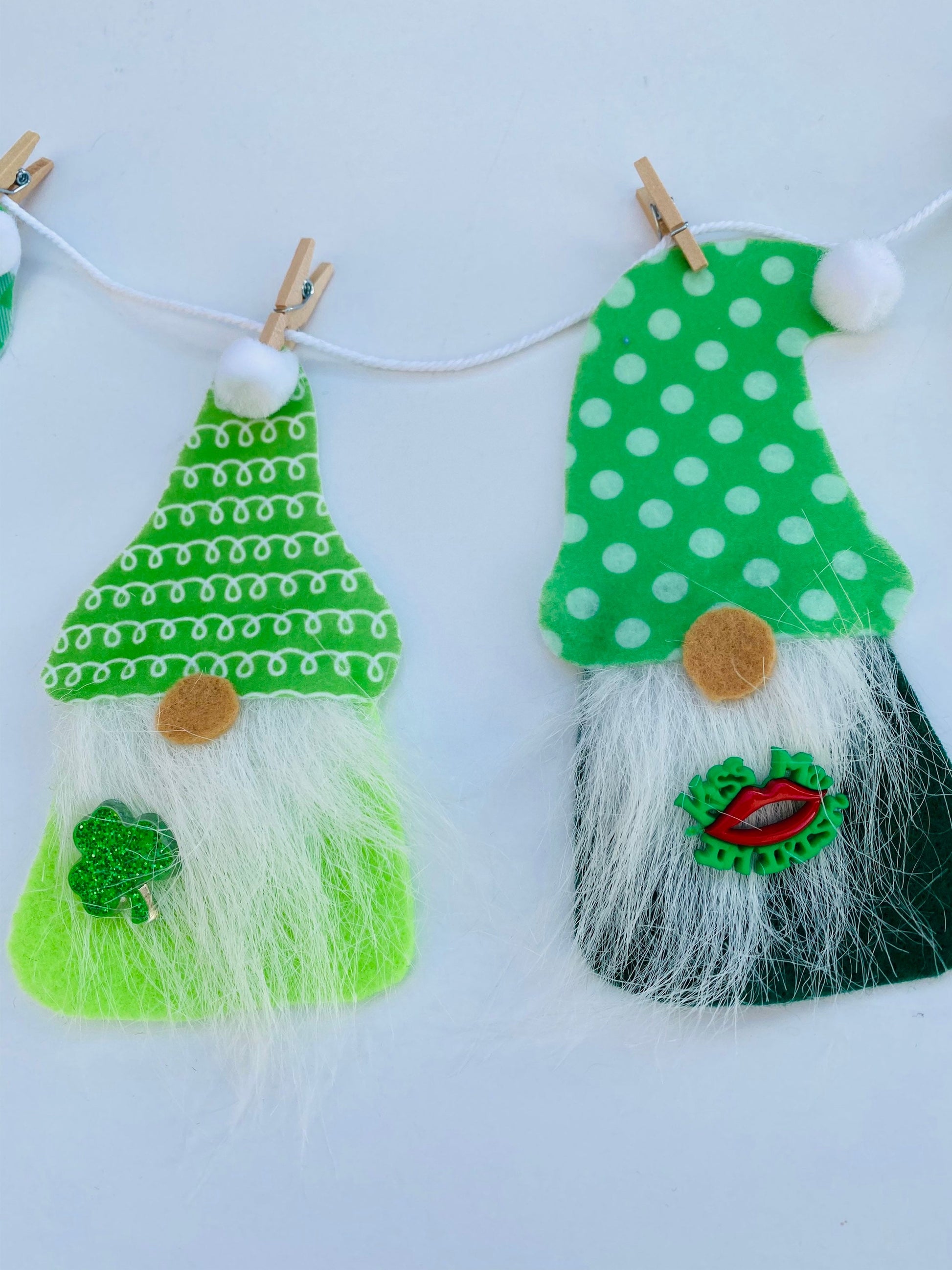 St. Patrick’s Day Gnome Felt Miniature Banner Garland Bunting Wall Hanging Decoration