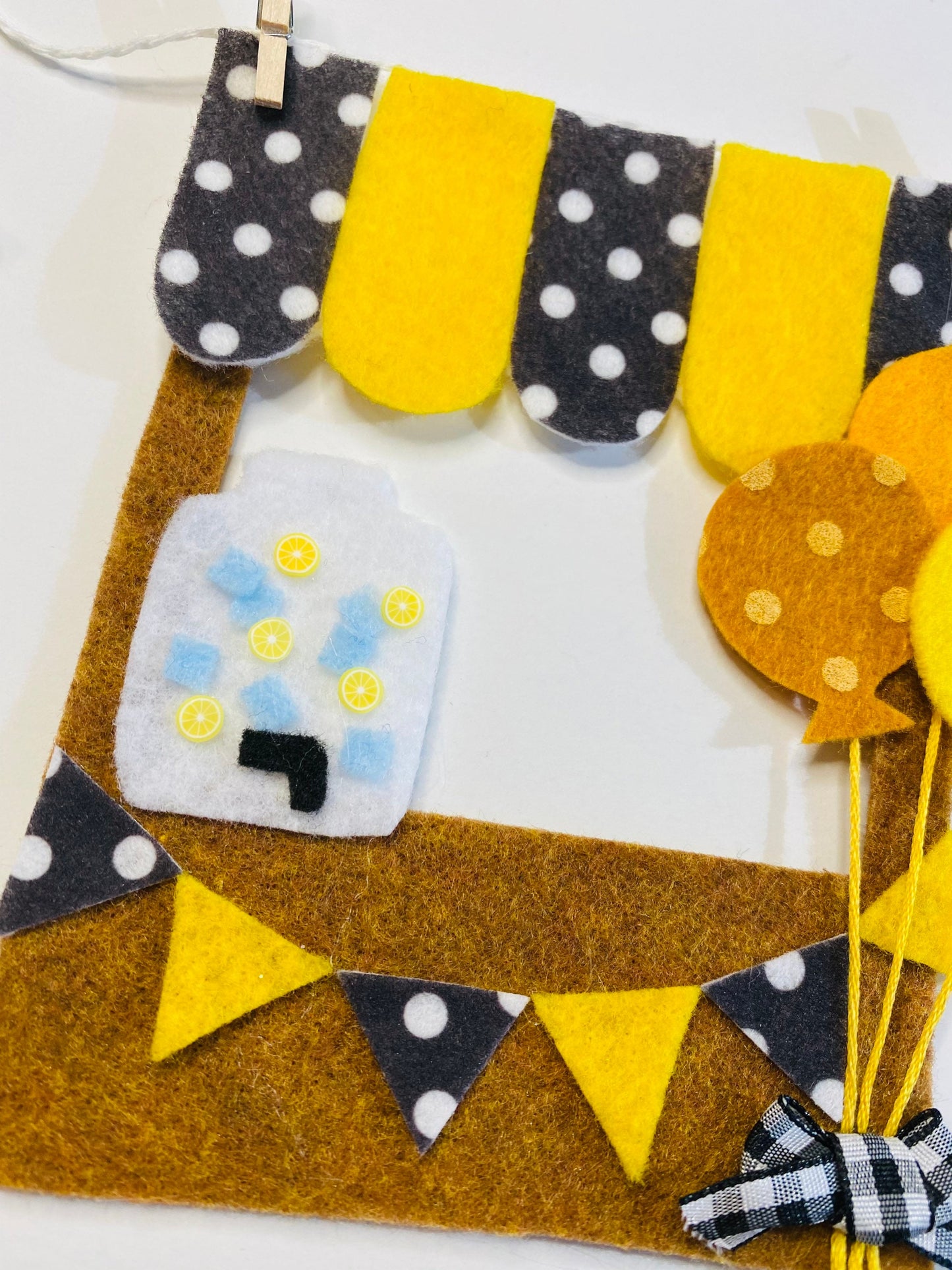 Lemonade Stand Miniature Felt Banner Garland Bunting Wall Hanging Decoration for Spring and Summer