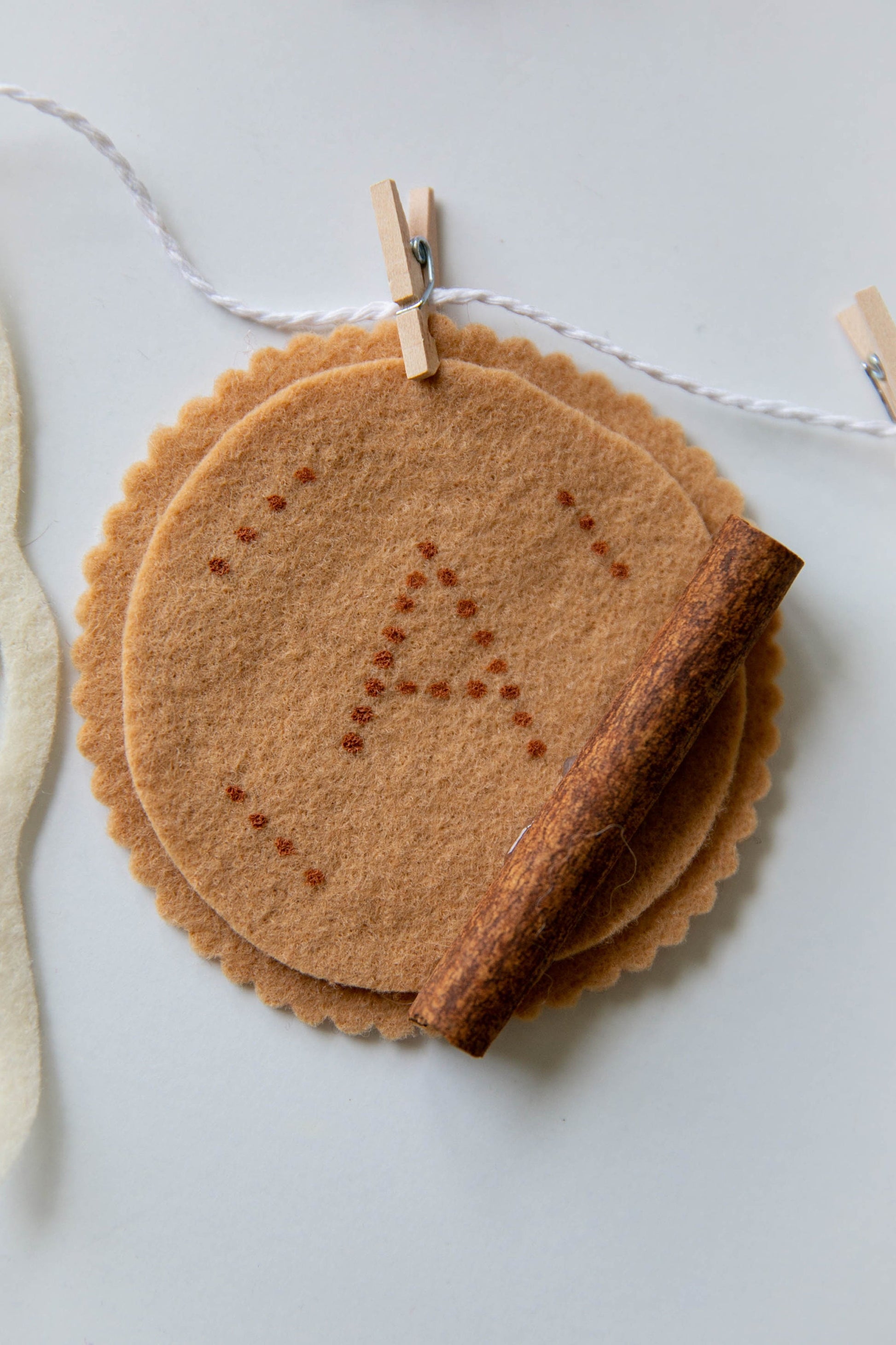 Apple Pie Fall Baking Miniature Felt Clothesline Autumn Banner Bakery Bunting Garland Wall Hanging Decoration