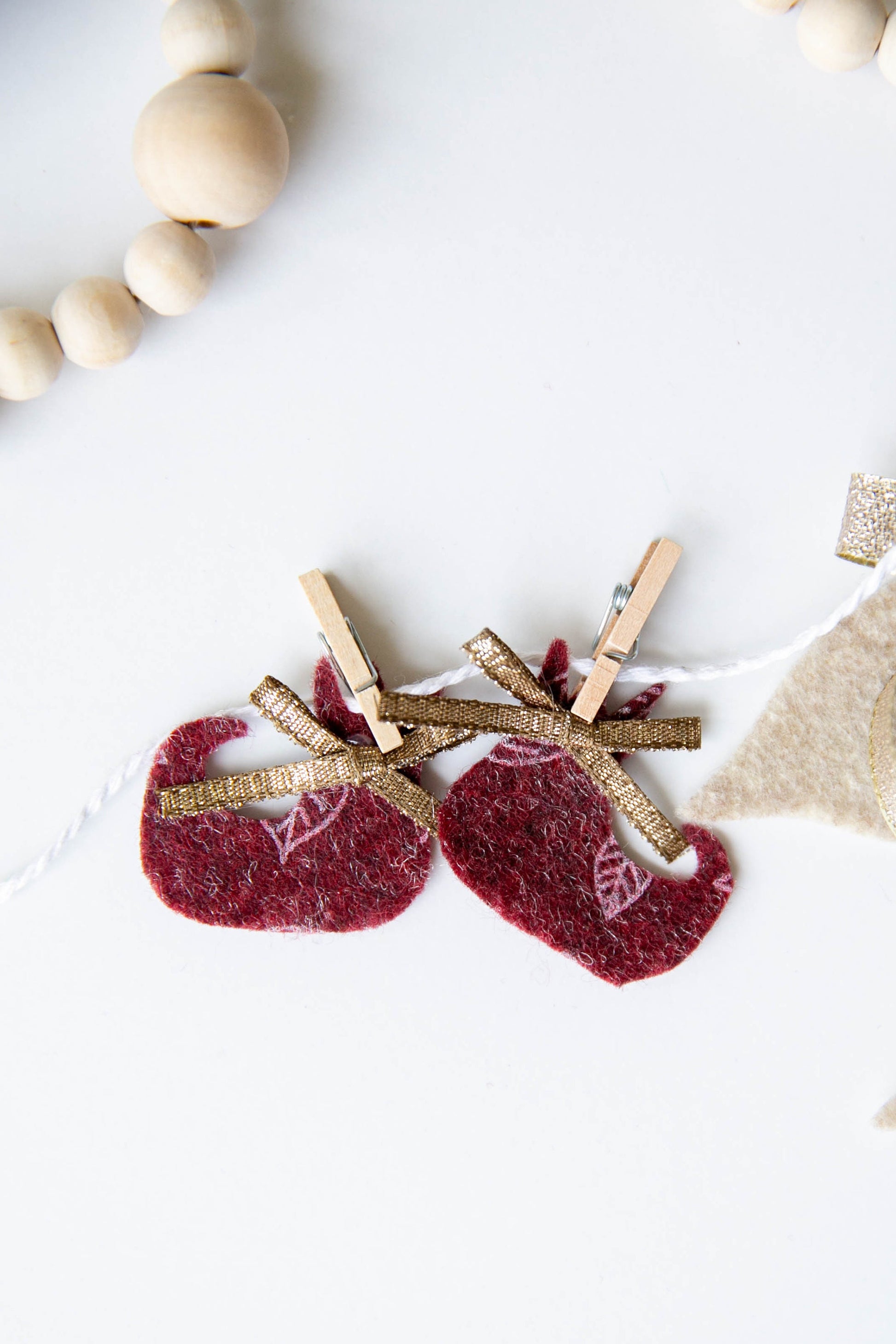 Fall Autumn Fairy Angel Miniature Felt Clothesline Banner Garland Bunting Wall Hanging Decoration