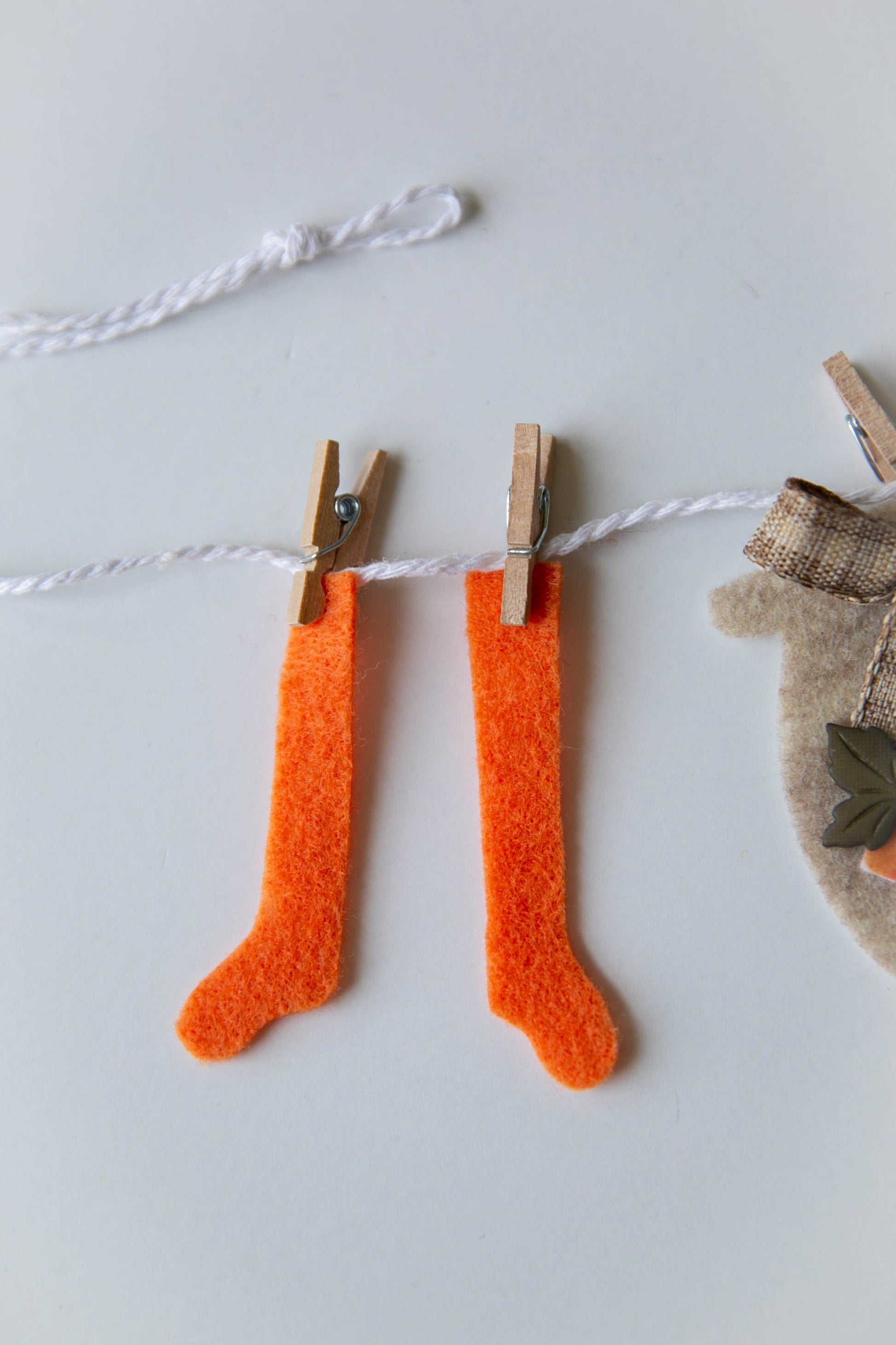 Scarecrow Lady Miniature Felt Clothesline Banner Fall Bunting Autumn Garland Wall Hanging Harvest Decoration