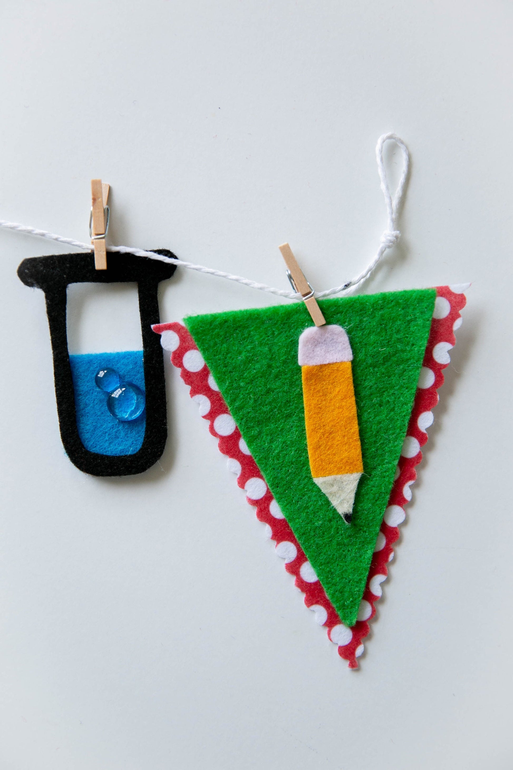 School Felt Miniature Clothesline Banner Garland Hanging Wall Decor Bunting