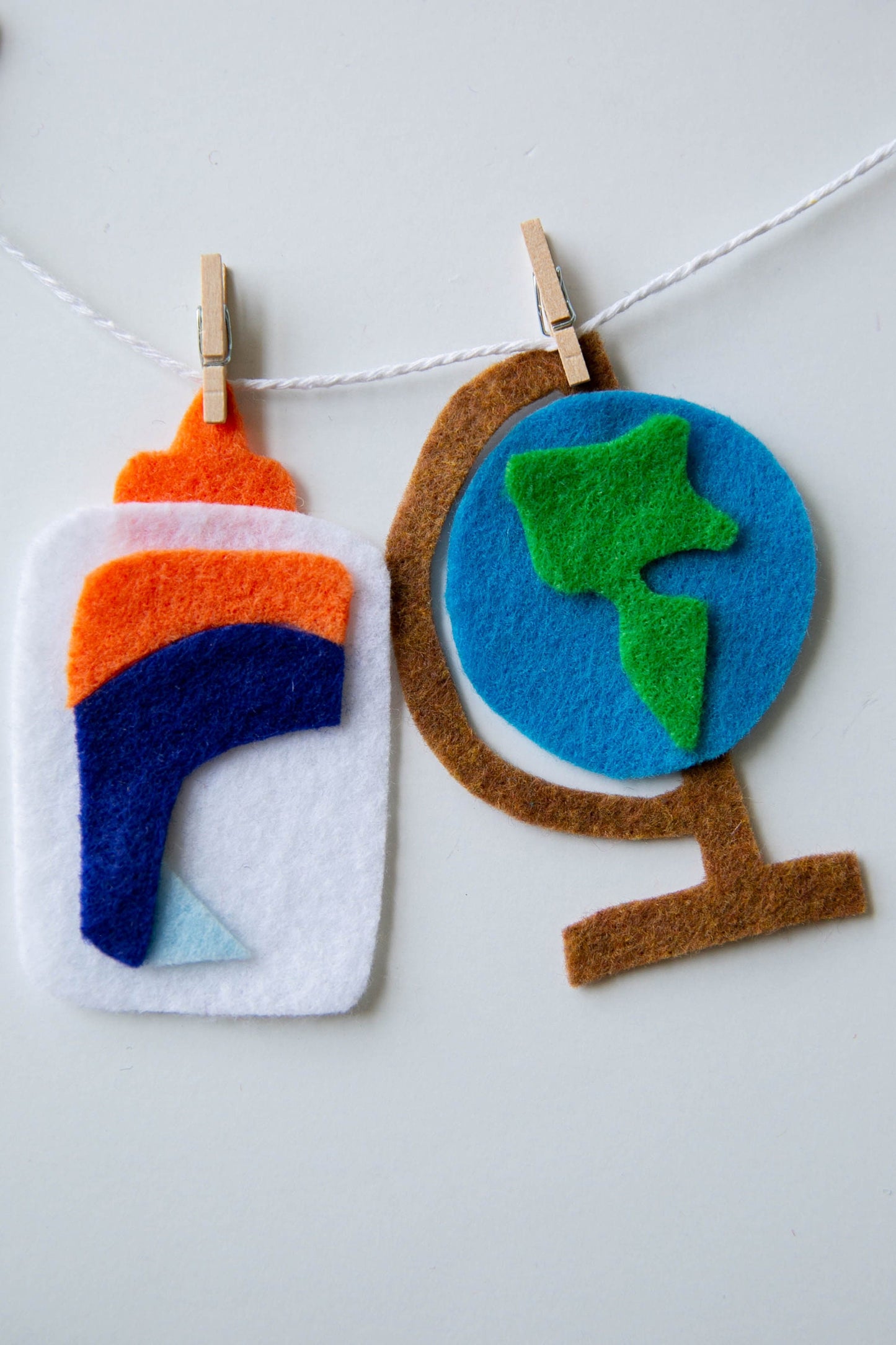 School Felt Miniature Clothesline Banner Garland Hanging Wall Decor Bunting