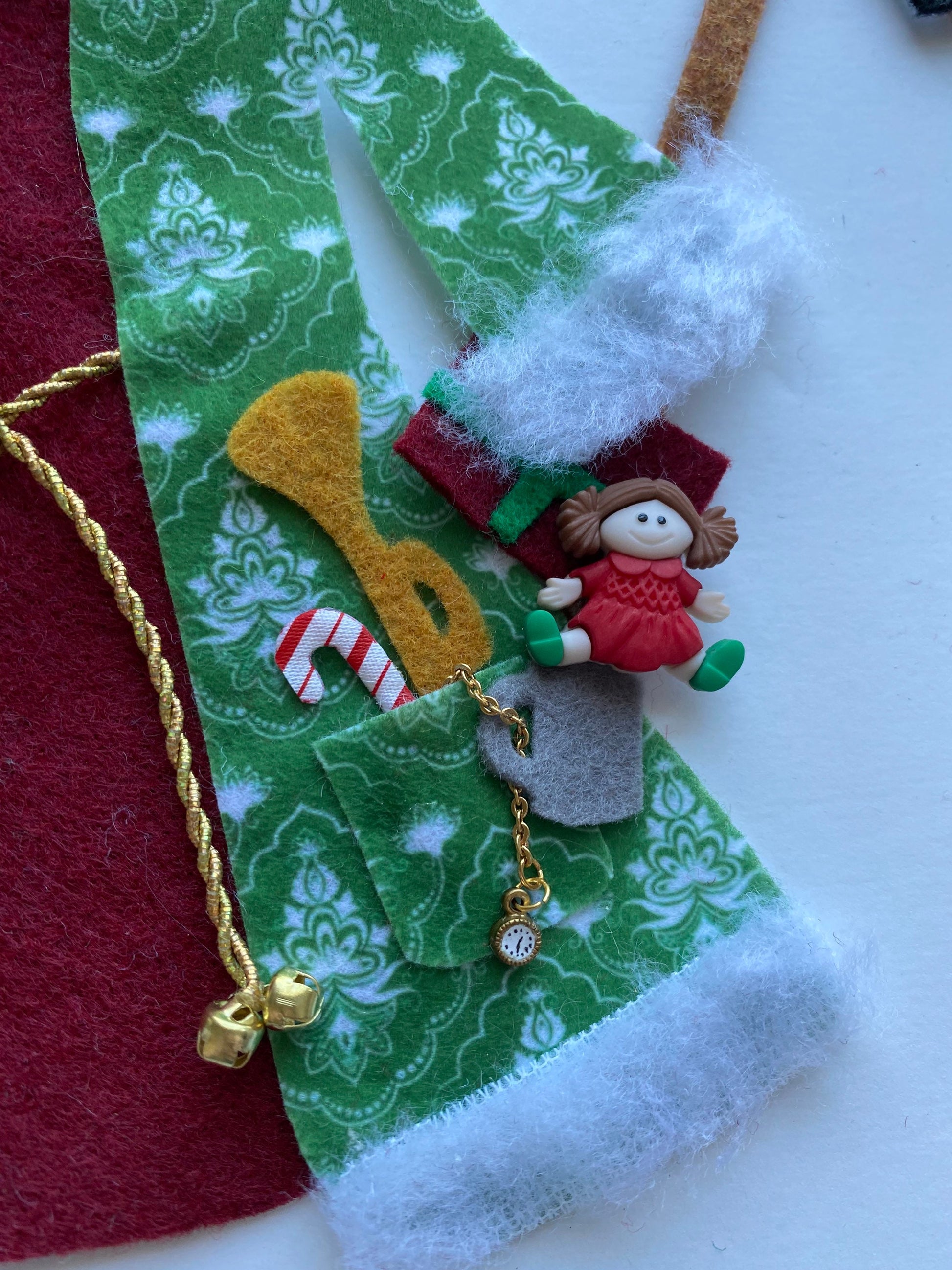 Father Christmas Felt Miniature Clothesline Banner Garland Bunting Santa Wall Hanging Decoration
