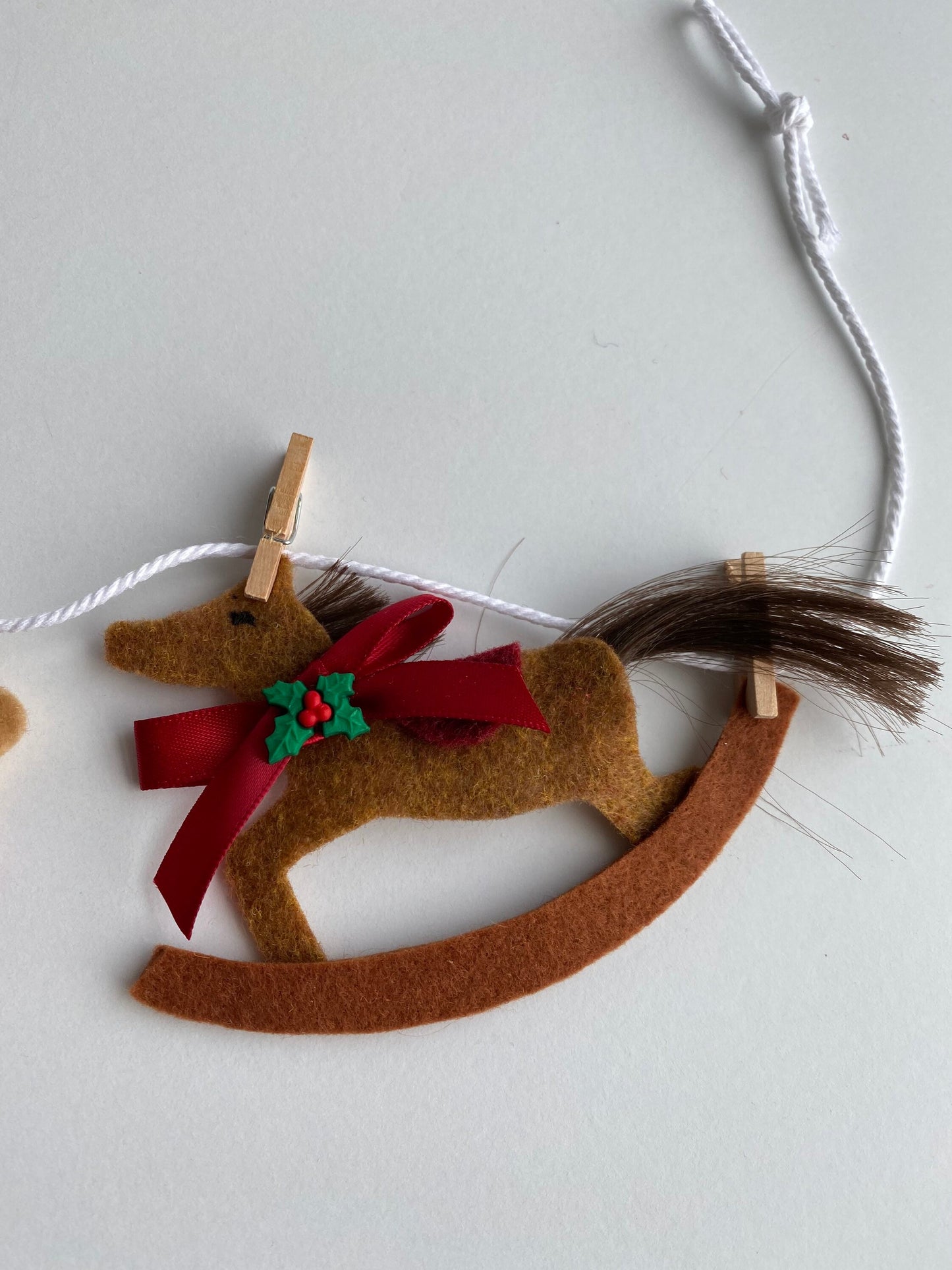 Vintage-Inspired Toys Miniature Felt Christmas Banner Wall Hanging Decoration Garland Bunting