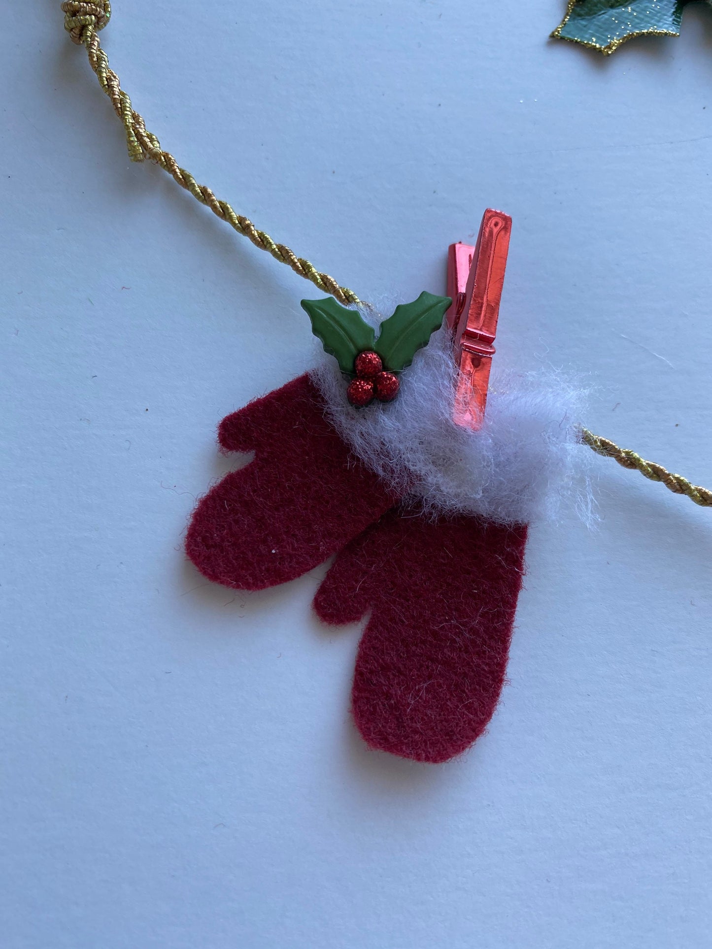 Father Christmas Felt Miniature Clothesline Banner Garland Bunting Santa Wall Hanging Decoration