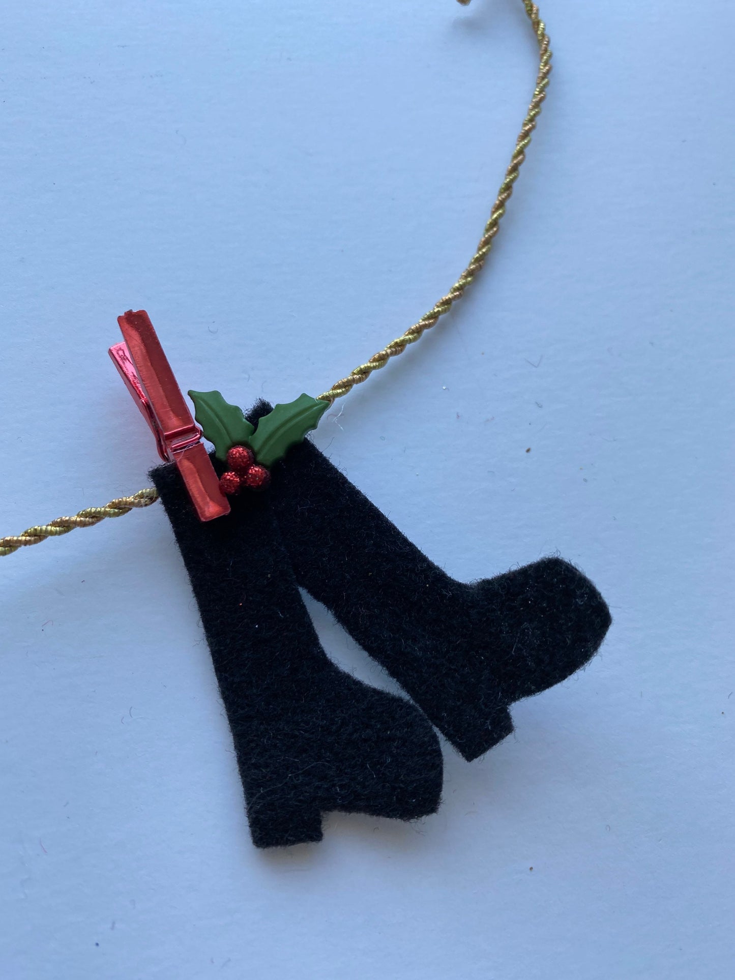 Father Christmas Felt Miniature Clothesline Banner Garland Bunting Santa Wall Hanging Decoration