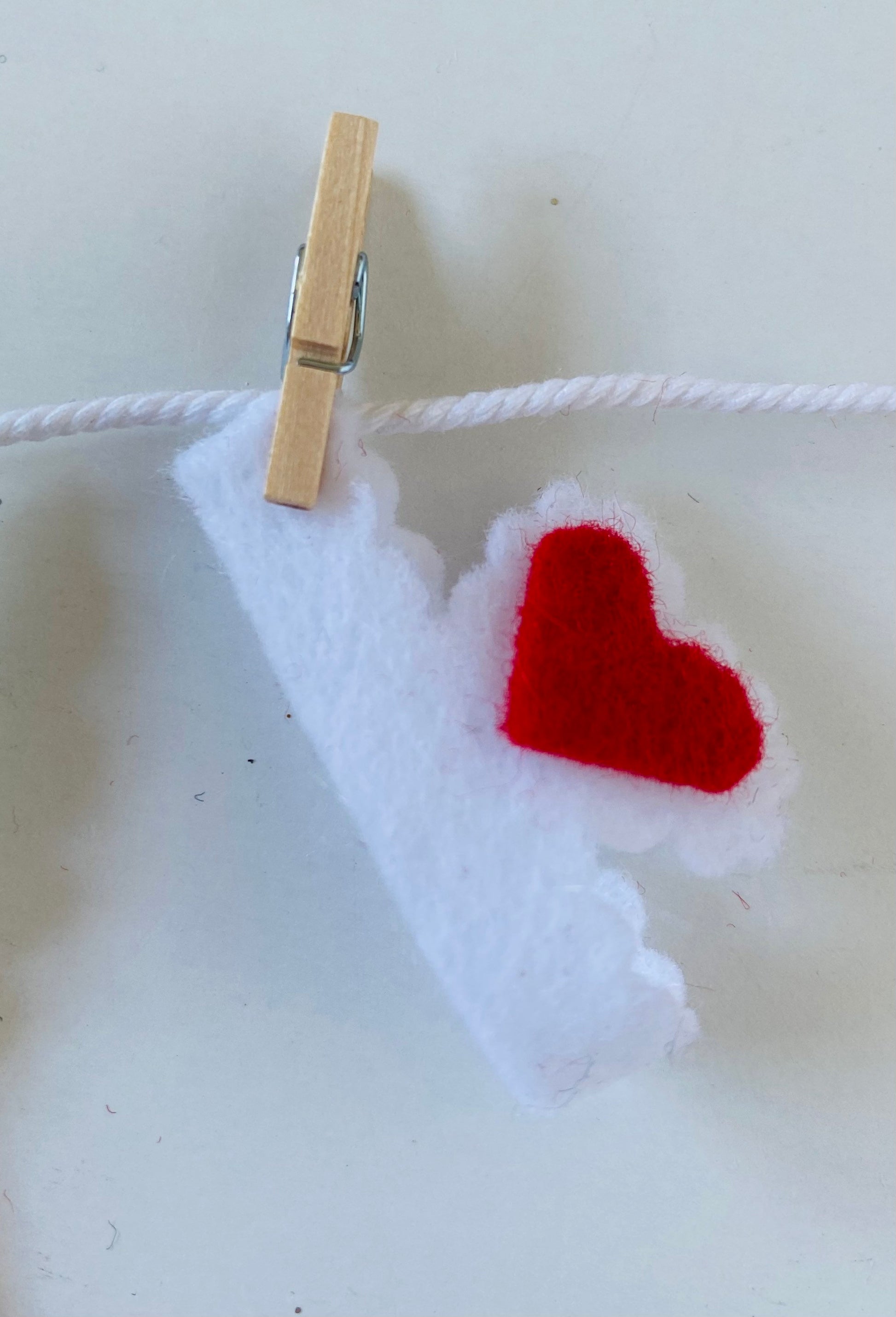 Love Fairy Valentine’s Day Angel Miniature Felt Clothesline Banner Garland Cupid Bunting Wall Hanging for Decoration