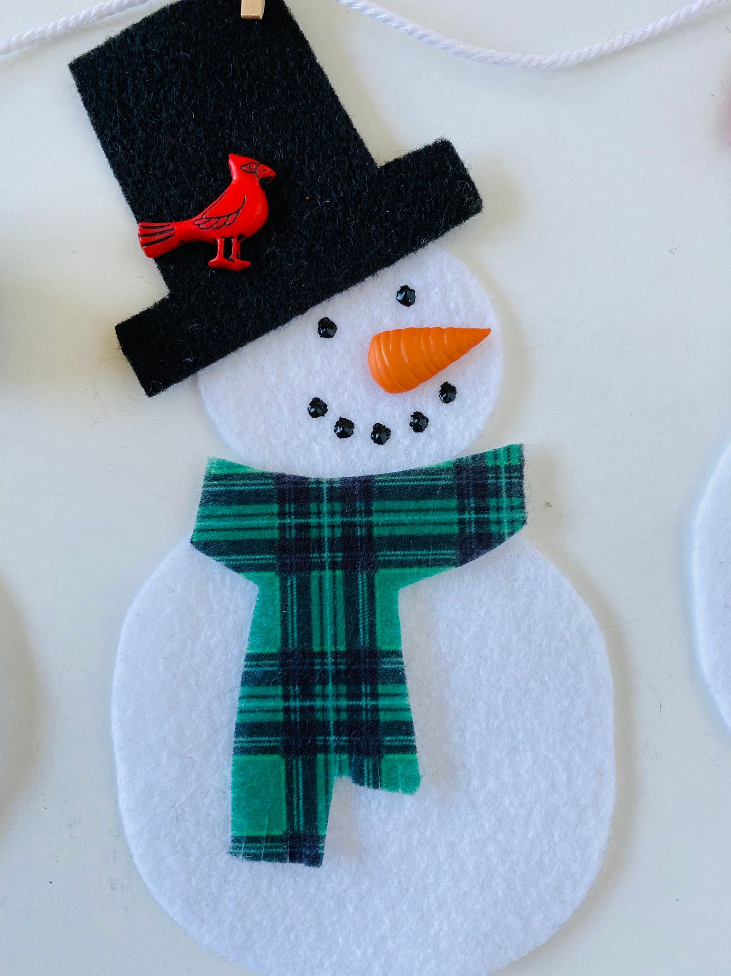 Snowmen Felt Banner Garland Bunting Wall Hanging Decoration for Winter