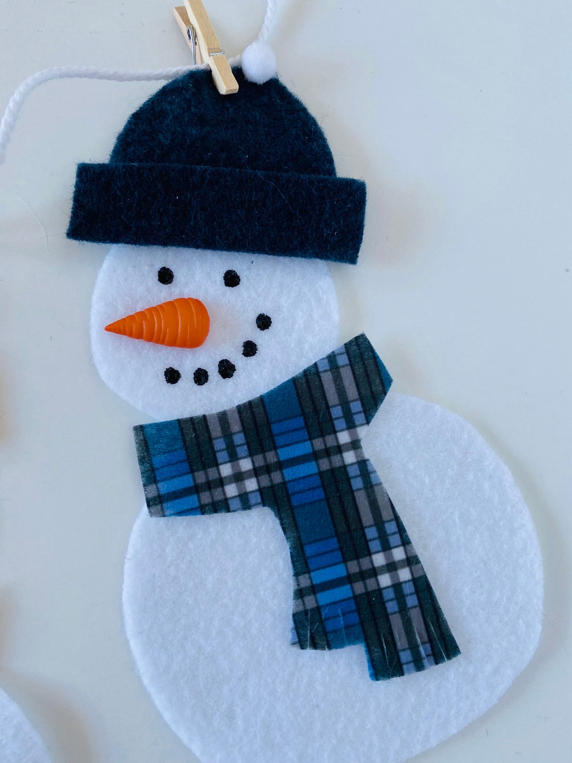 Snowmen Felt Banner Garland Bunting Wall Hanging Decoration for Winter