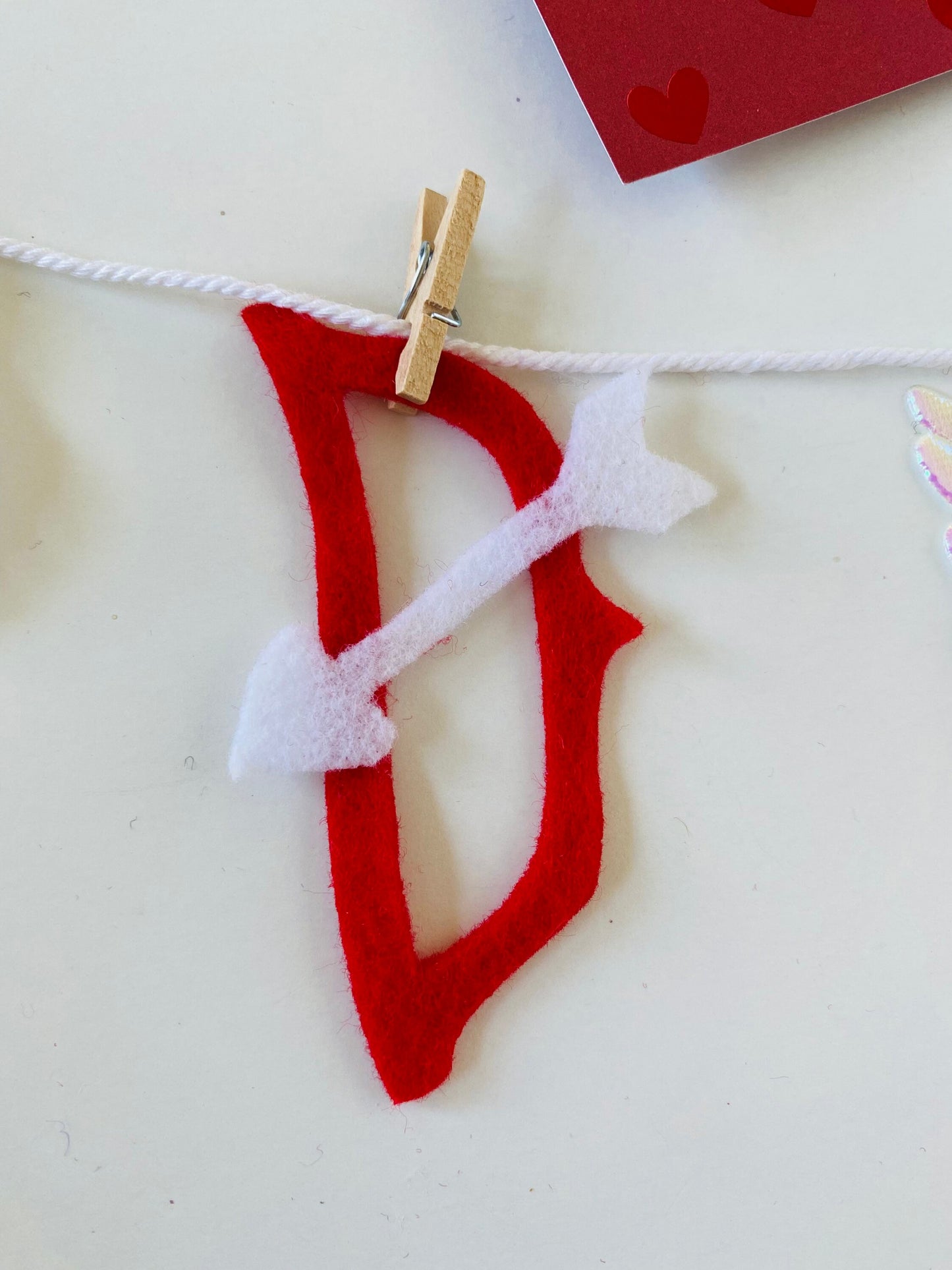 Love Fairy Valentine’s Day Angel Miniature Felt Clothesline Banner Garland Cupid Bunting Wall Hanging for Decoration