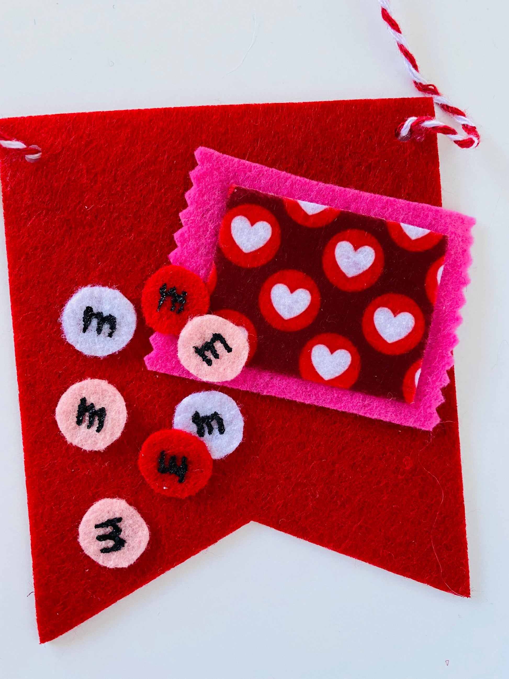 Valentine’s Day Candy Felt Banner Garland Bunting Wall Hanging Decoration