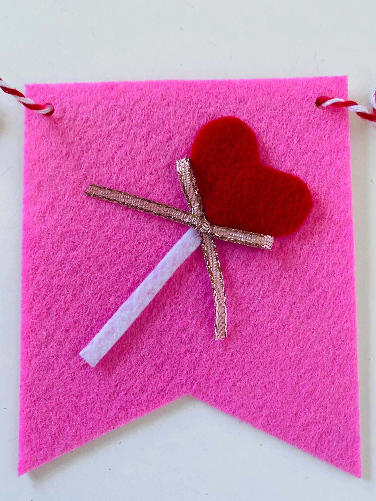 Valentine’s Day Candy Felt Banner Garland Bunting Wall Hanging Decoration