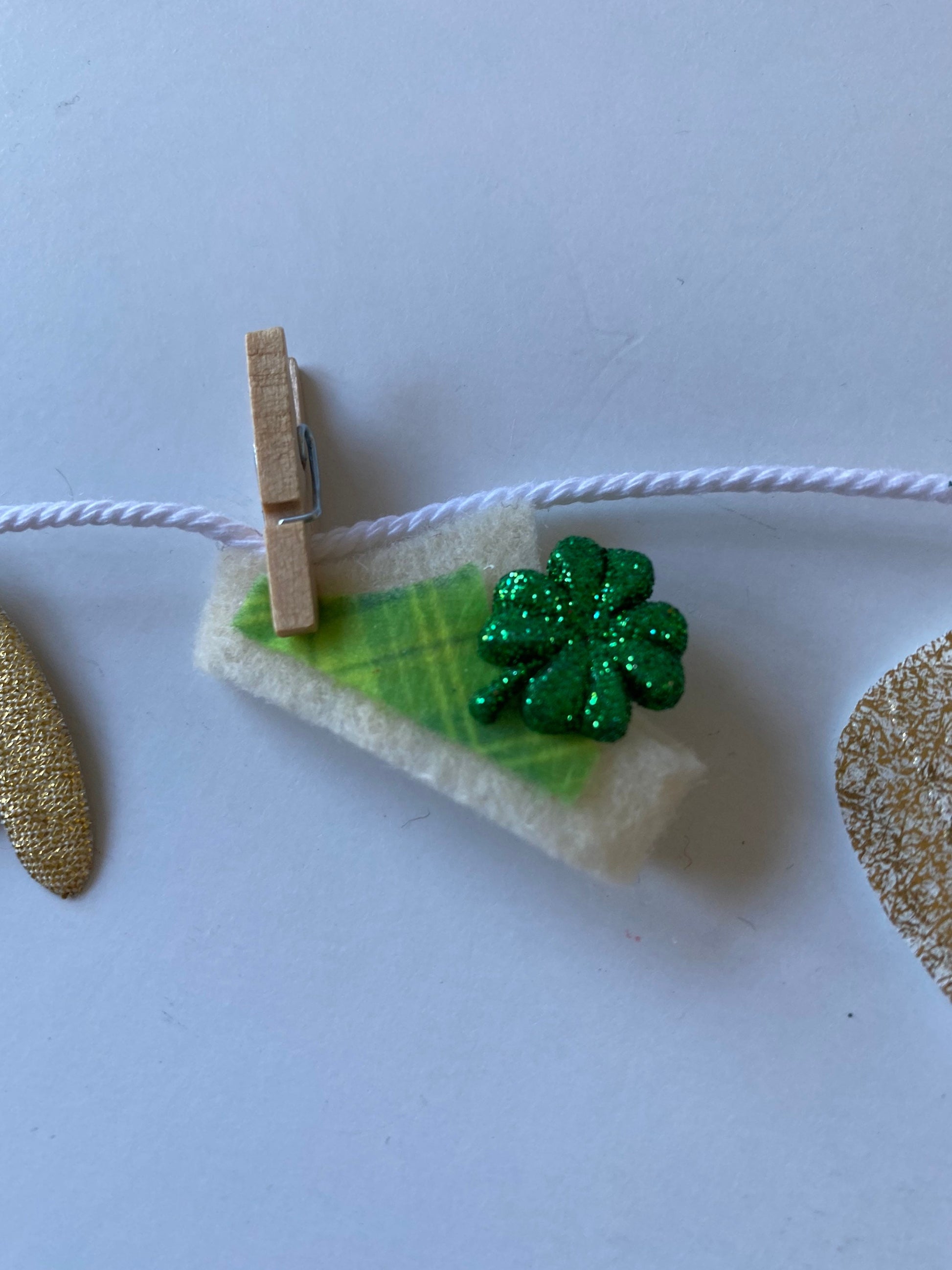 Irish Angel Miniature Felt Clothesline Banner St. Patrick’s Day Garland Fairy Bunting Wall Hanging Decoration