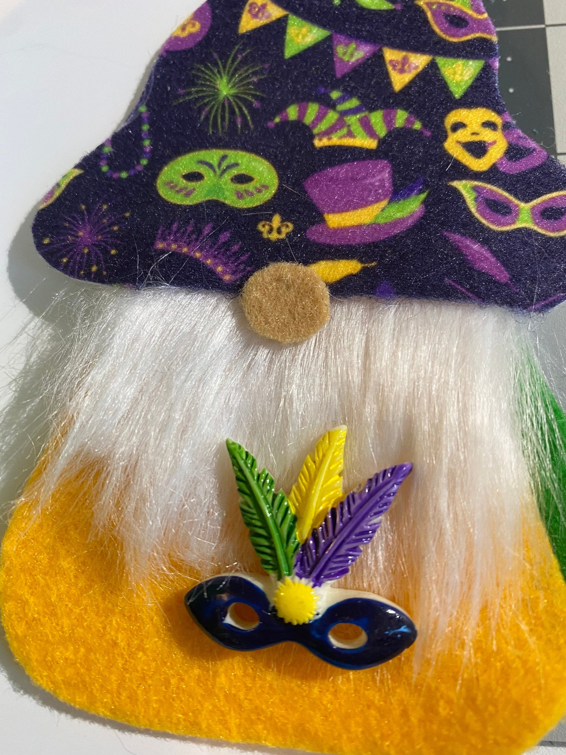 Mardi Gras Gnome Banner Bunting Garland Wall Hanging for Decoration