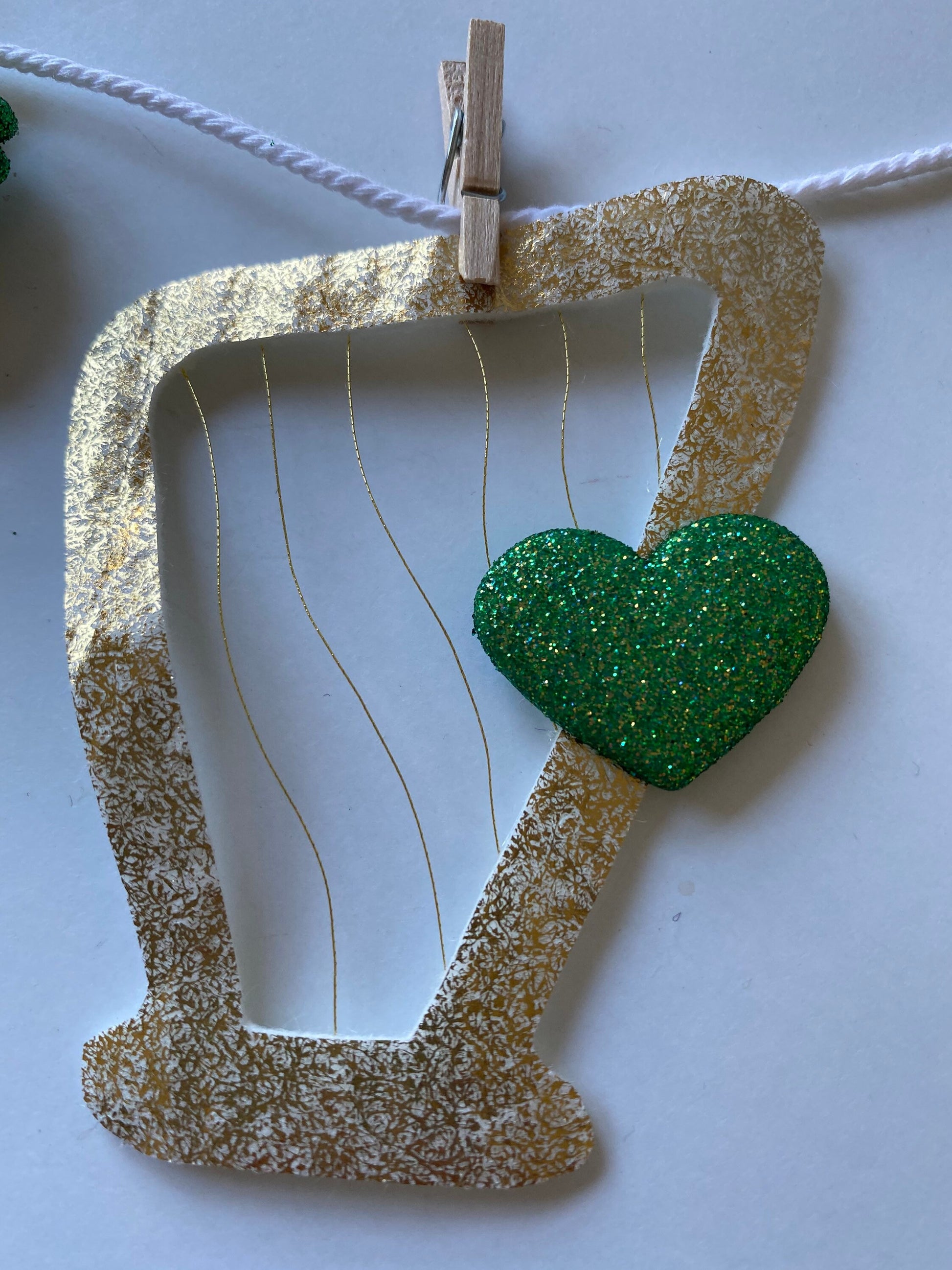 Irish Angel Miniature Felt Clothesline Banner St. Patrick’s Day Garland Fairy Bunting Wall Hanging Decoration