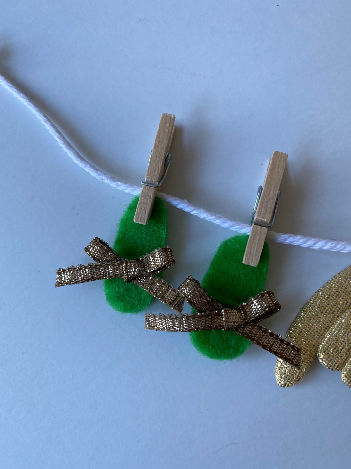 Irish Angel Miniature Felt Clothesline Banner St. Patrick’s Day Garland Fairy Bunting Wall Hanging Decoration